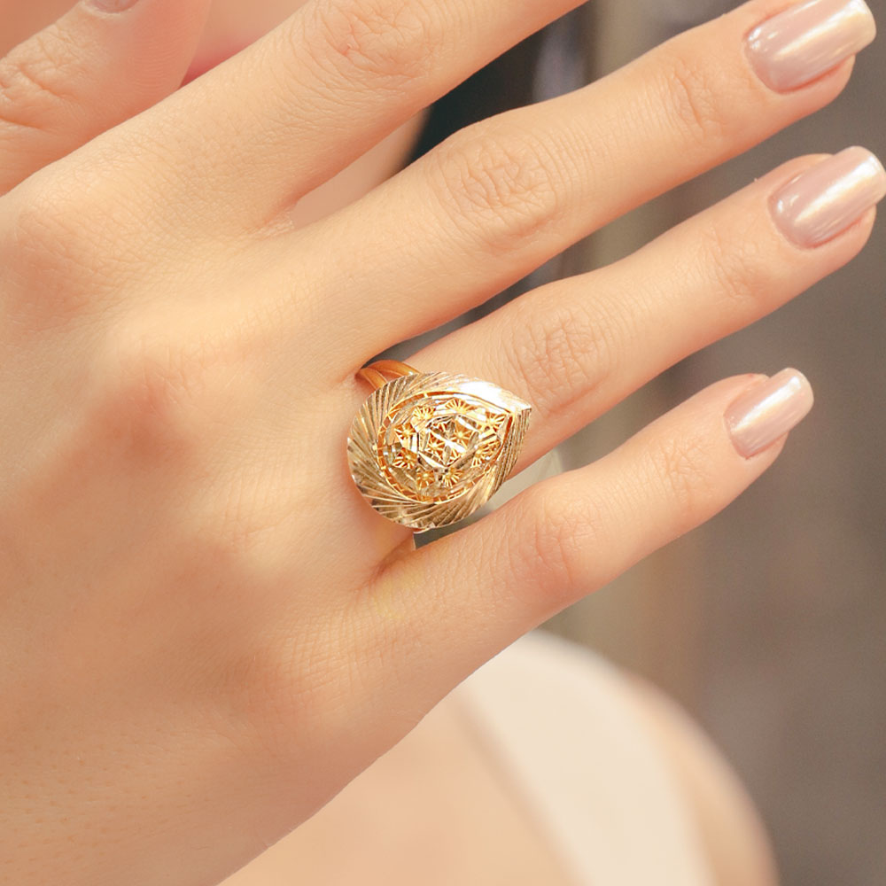 14 Ayar Altın Taşsız Bombeli Yüzük