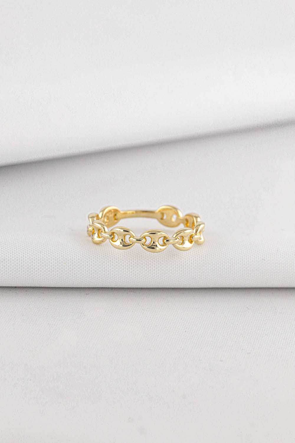 Eklem Yüzük 14 Ayar Altın Taşsız İç İçe Geçme Yüzük