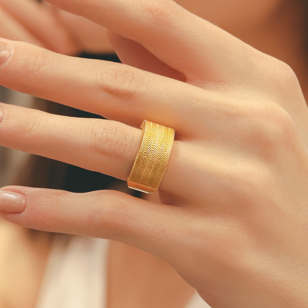 14 Ayar Altın Trabzon Hasır Yüzük