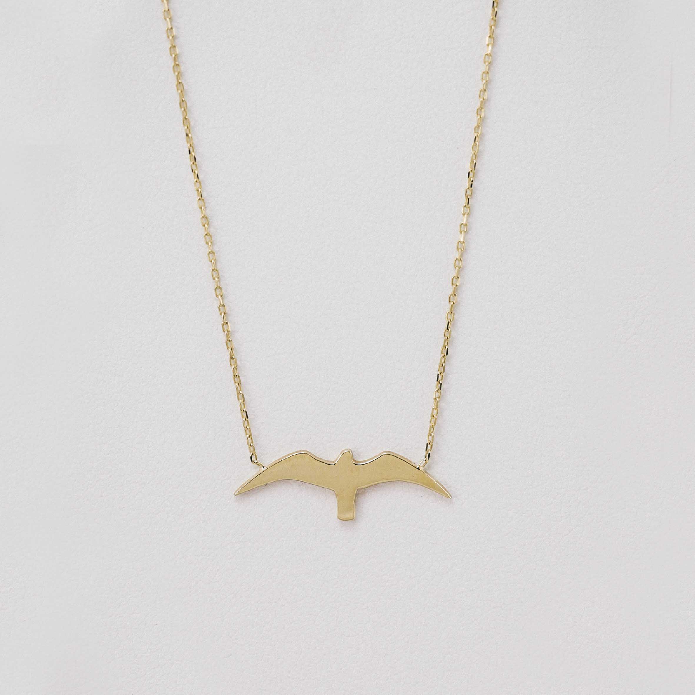 14 Ayar Altın Uçan Kuş Kolye