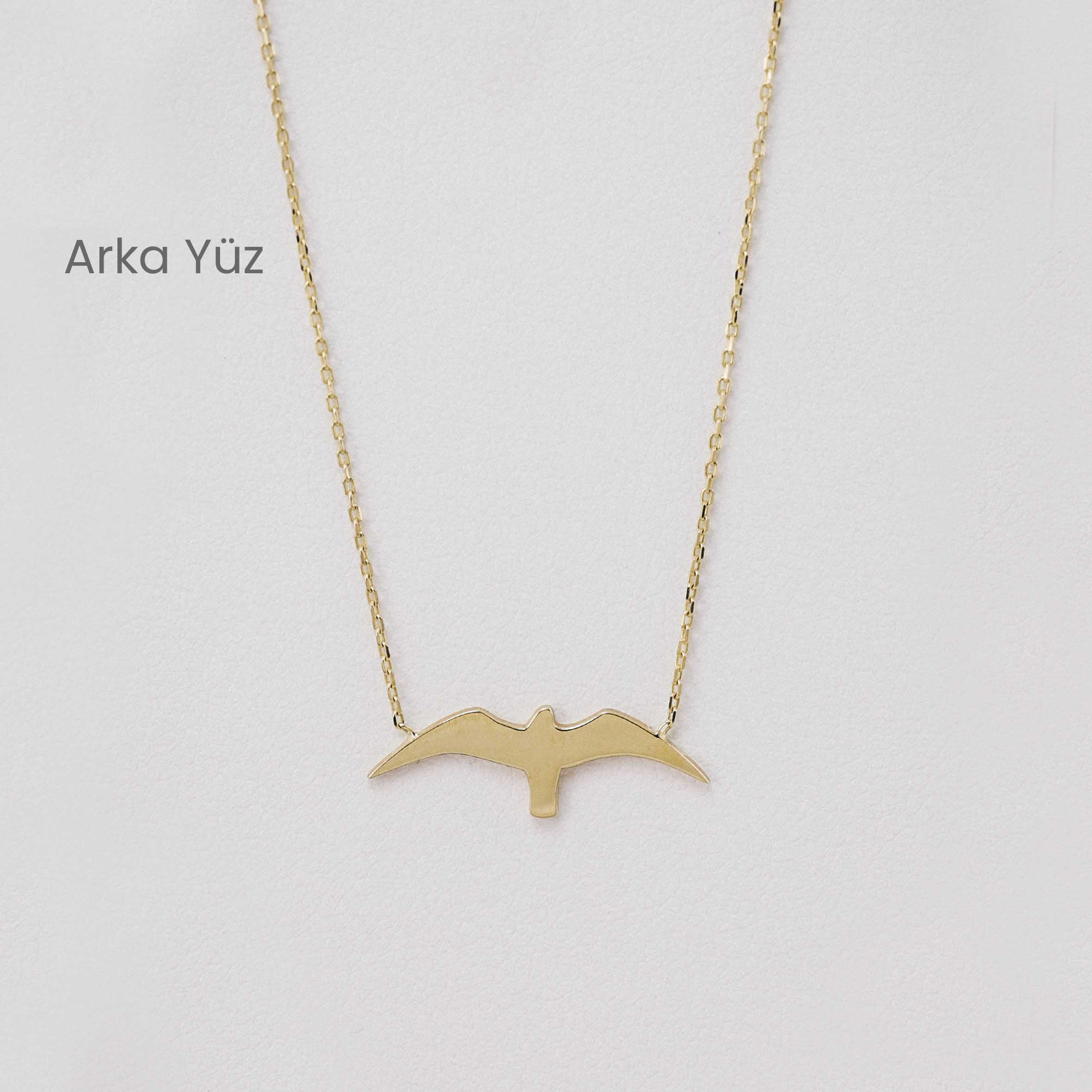 14 Ayar Altın Uçan Kuş Kolye