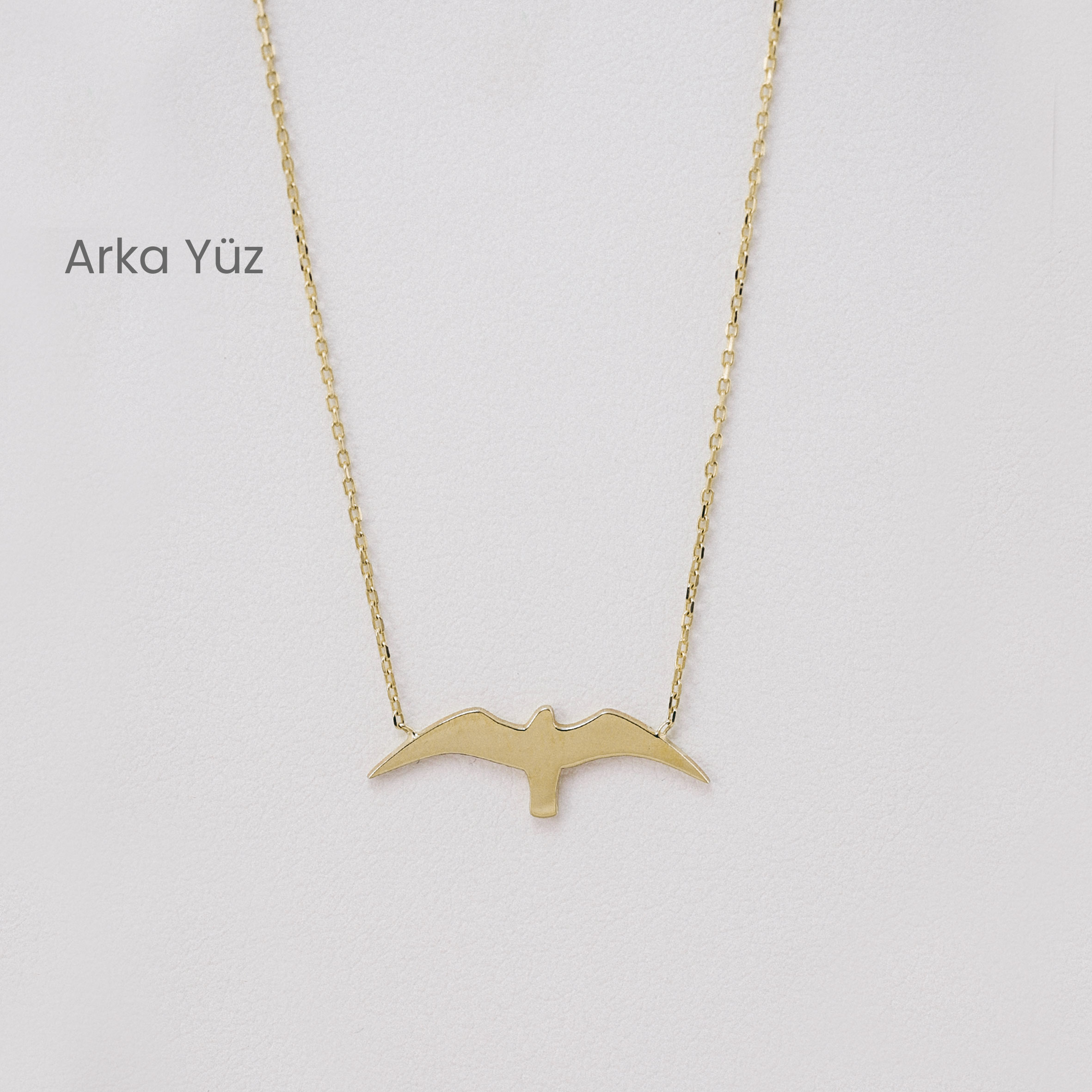 14 Ayar Altın Uçan Kuş Kolye