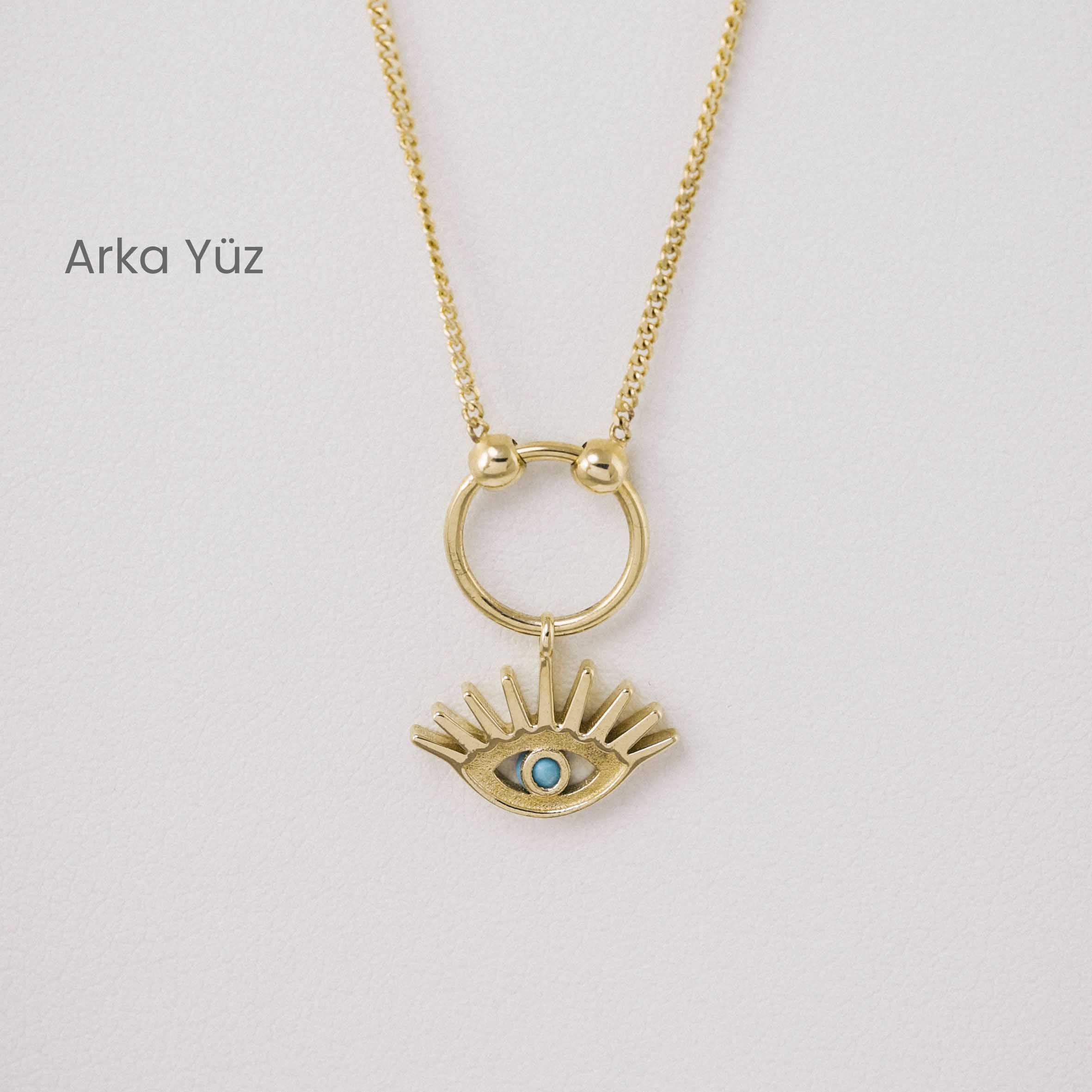 14 Ayar Altın Uyanış Göz Kolyesi