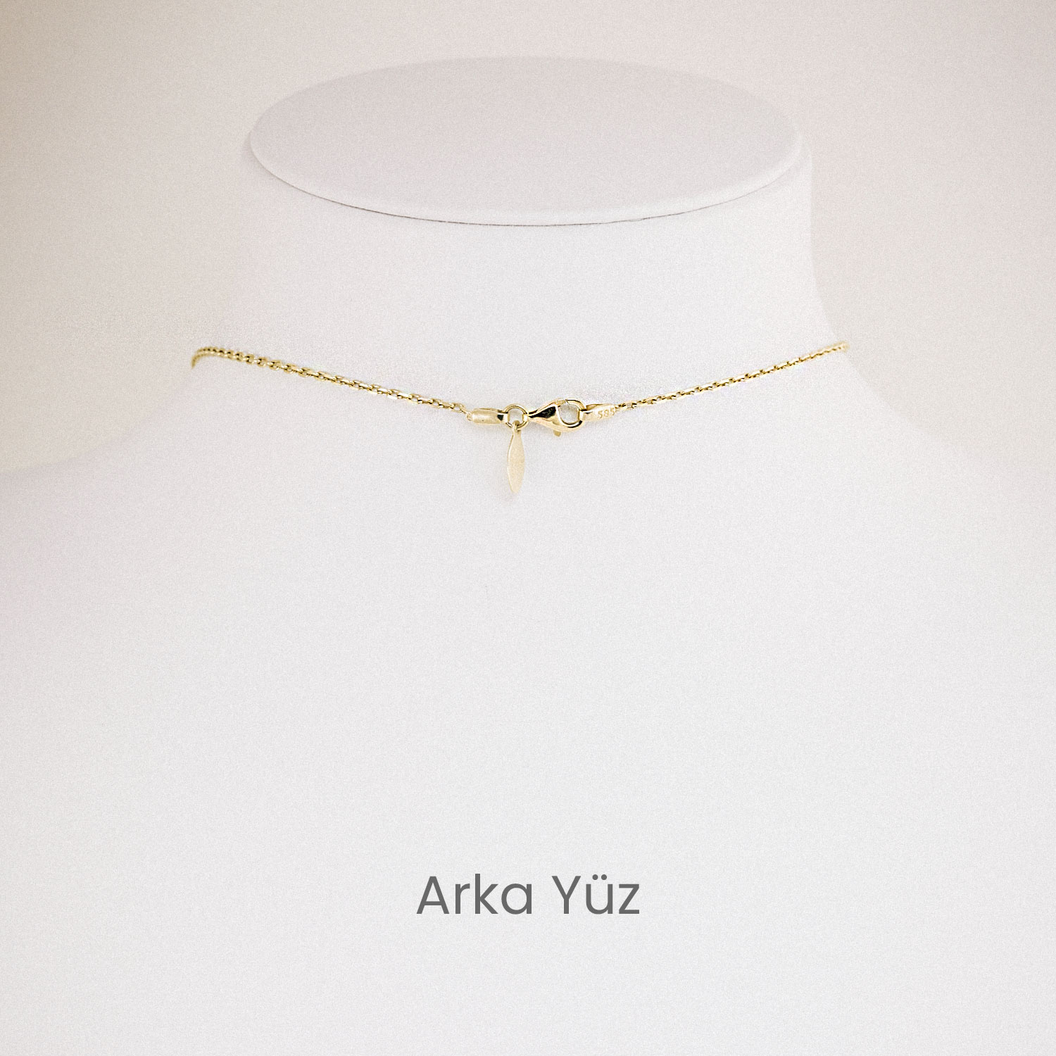14 Ayar Altın Zirkon Taşlı Kalp Kolye