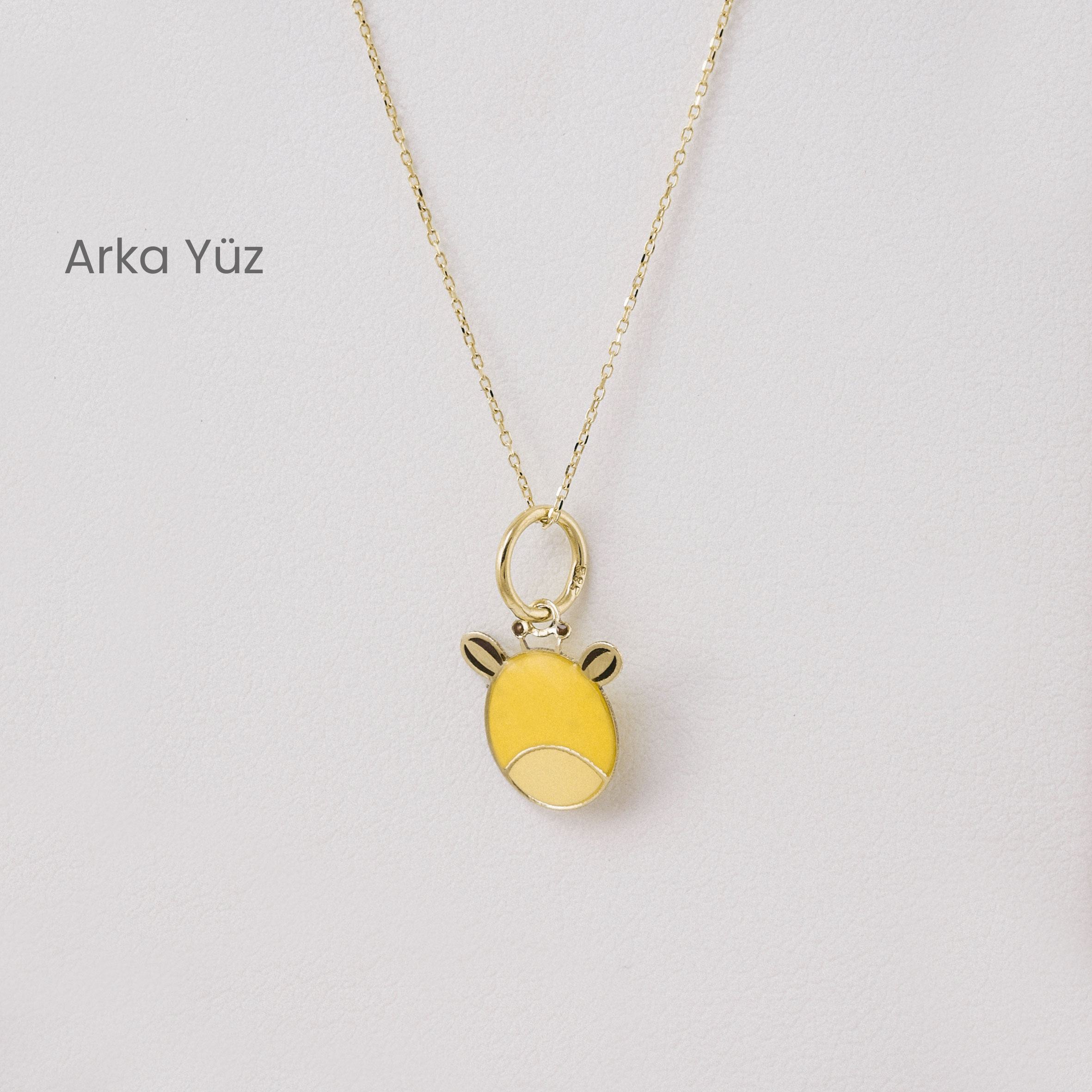 14 Ayar Altın Zürafa Figürlü Çocuk Kolyesi
