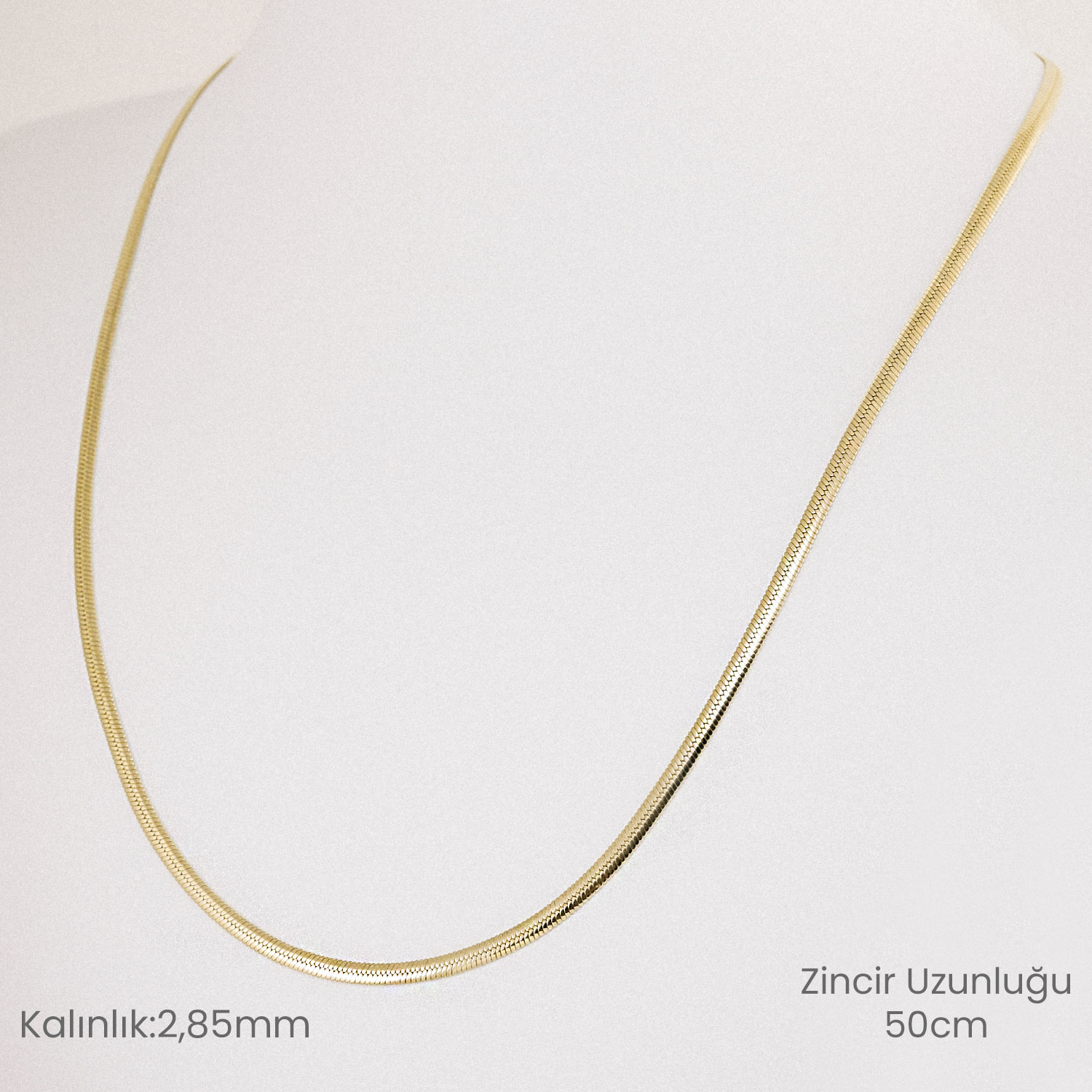 14 Ayar Balık Sırtı Kolye - 50cm