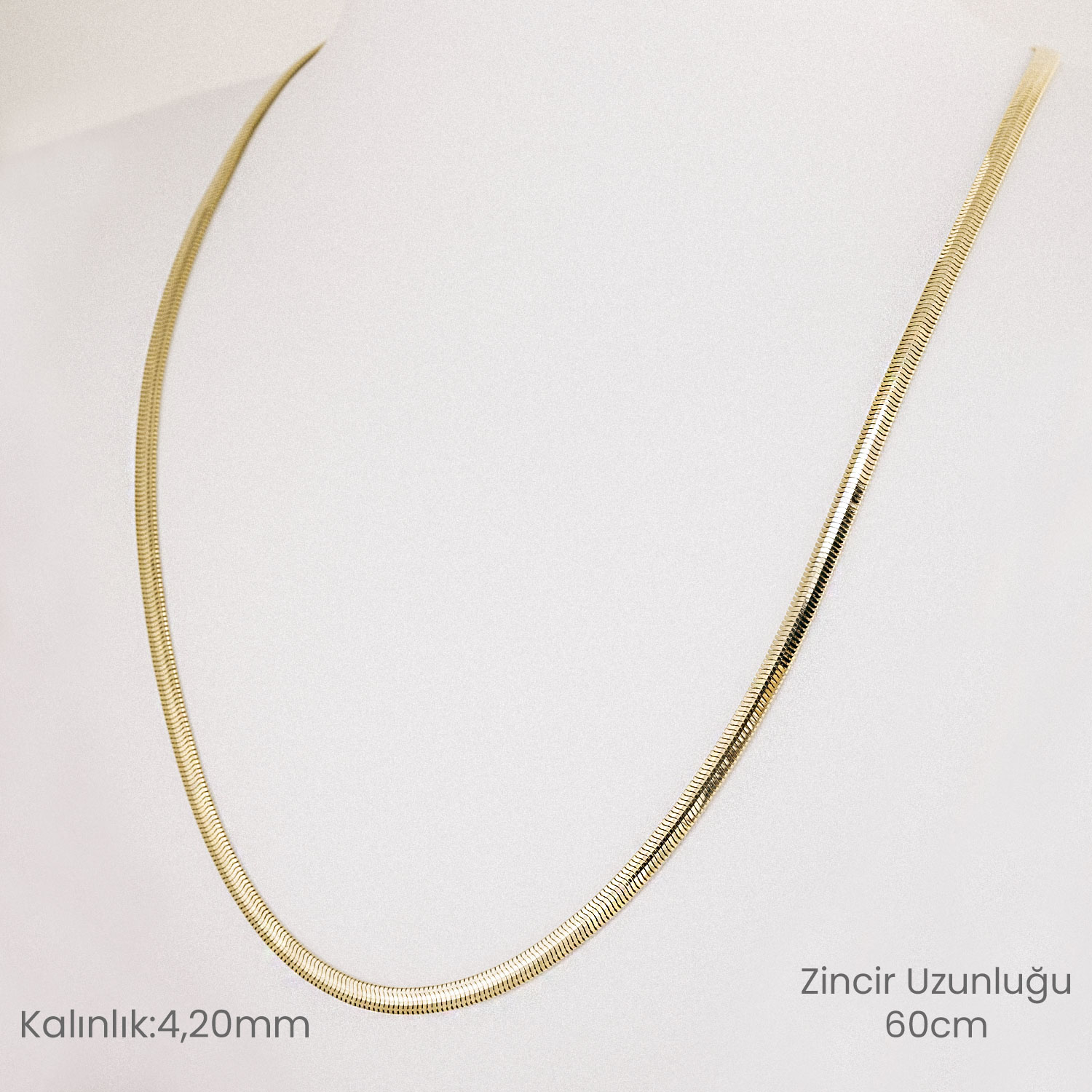 14 Ayar Balık Sırtı Kolye - 60cm