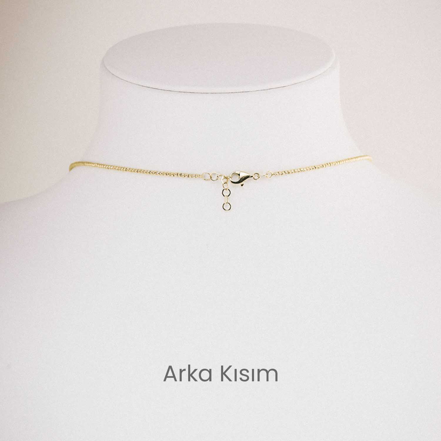 14 Ayar Çift Sıra Dorika Zarif Altın Kolye