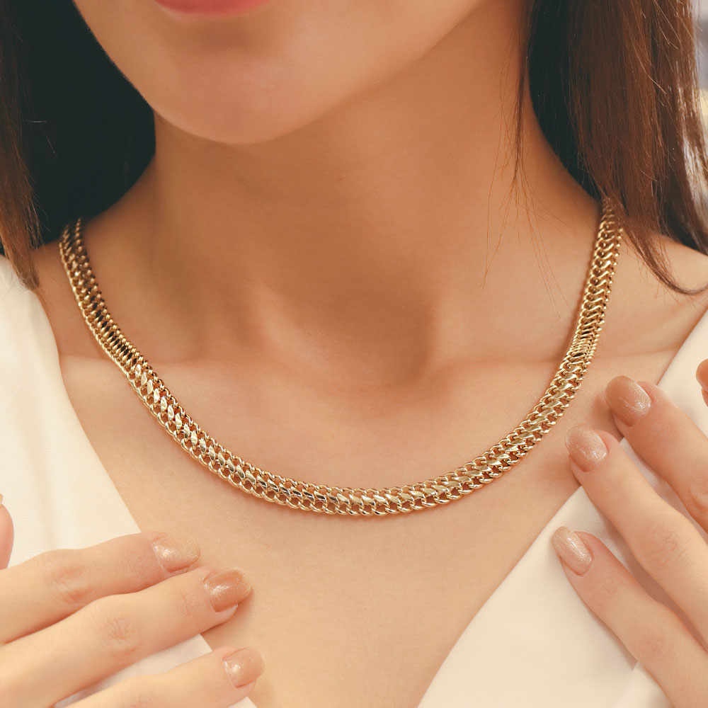 Zincir Kolye 14 Ayar Düz Gurmet Zincir Kolye