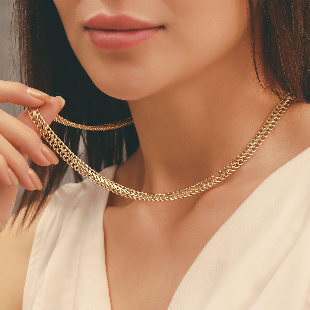 Zincir Kolye 14 Ayar Düz Gurmet Zincir Kolye