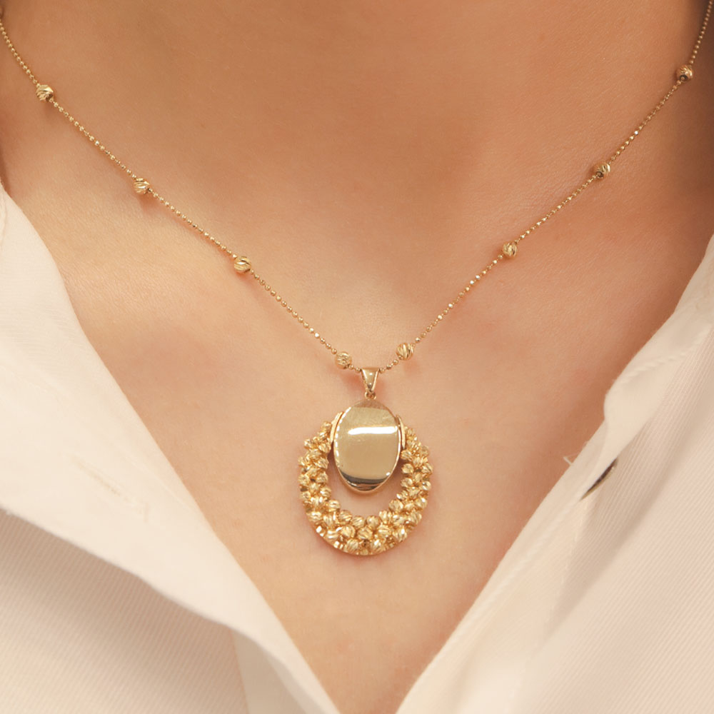 14 Ayar EMA Dorika Altın EMA Kolye