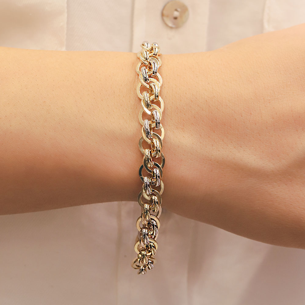 14 Ayar Halka Sarmal Altın Bileklik