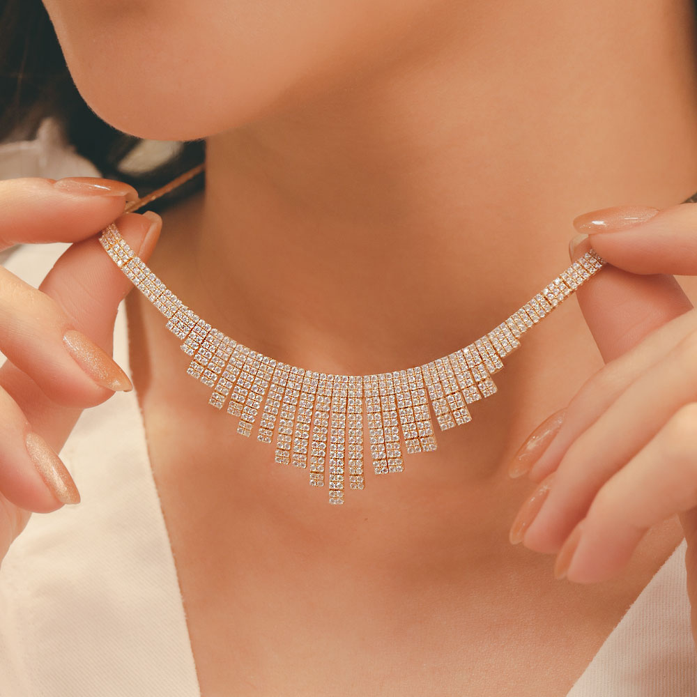 14 Ayar Işıltı Saçan Fantezi Set Gerdanlığı