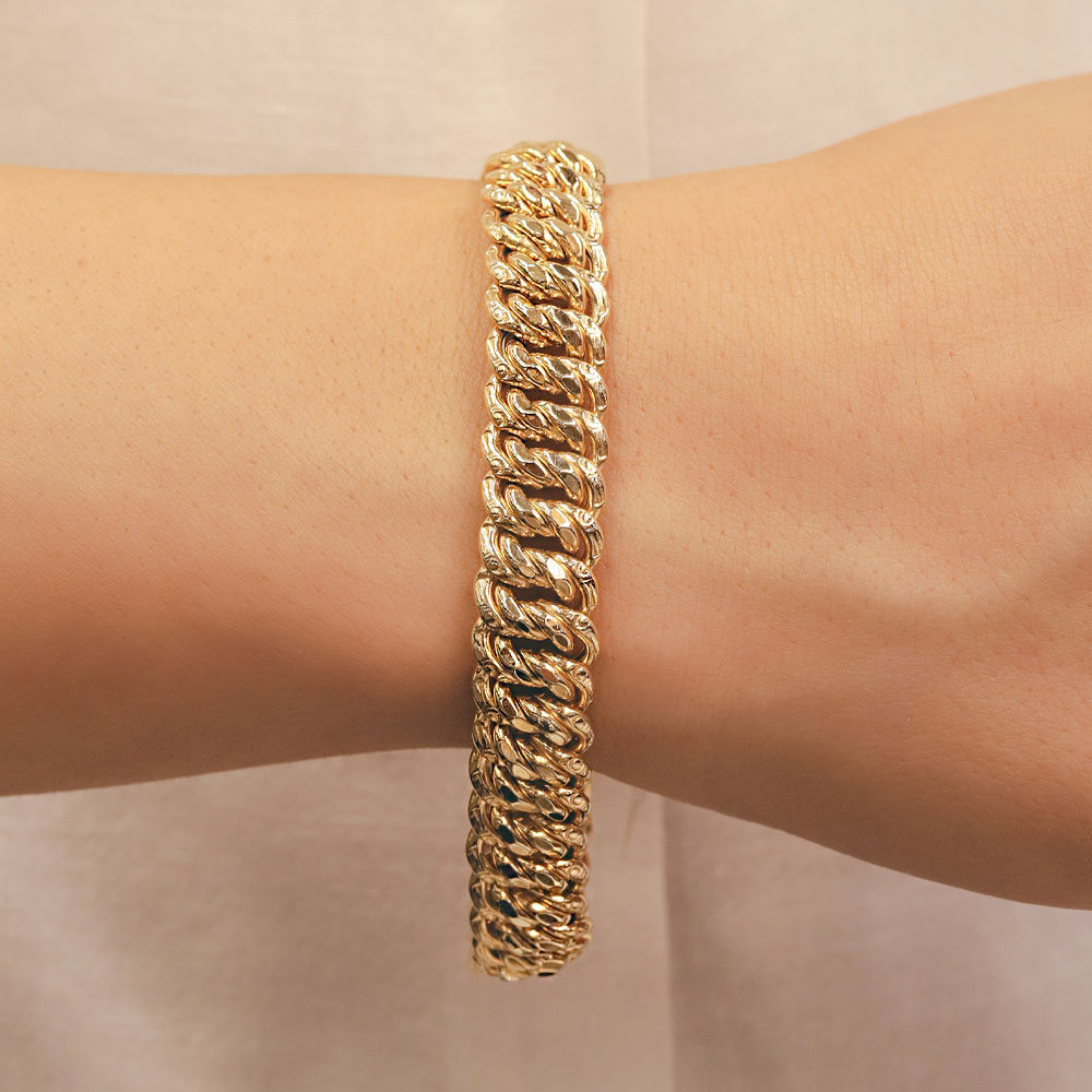 14 Ayar Kalın Burgu Model Altın Bileklik