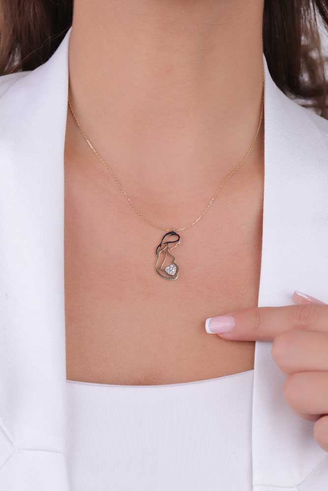 14 Ayar Kalpli Hamile Anne Kolye