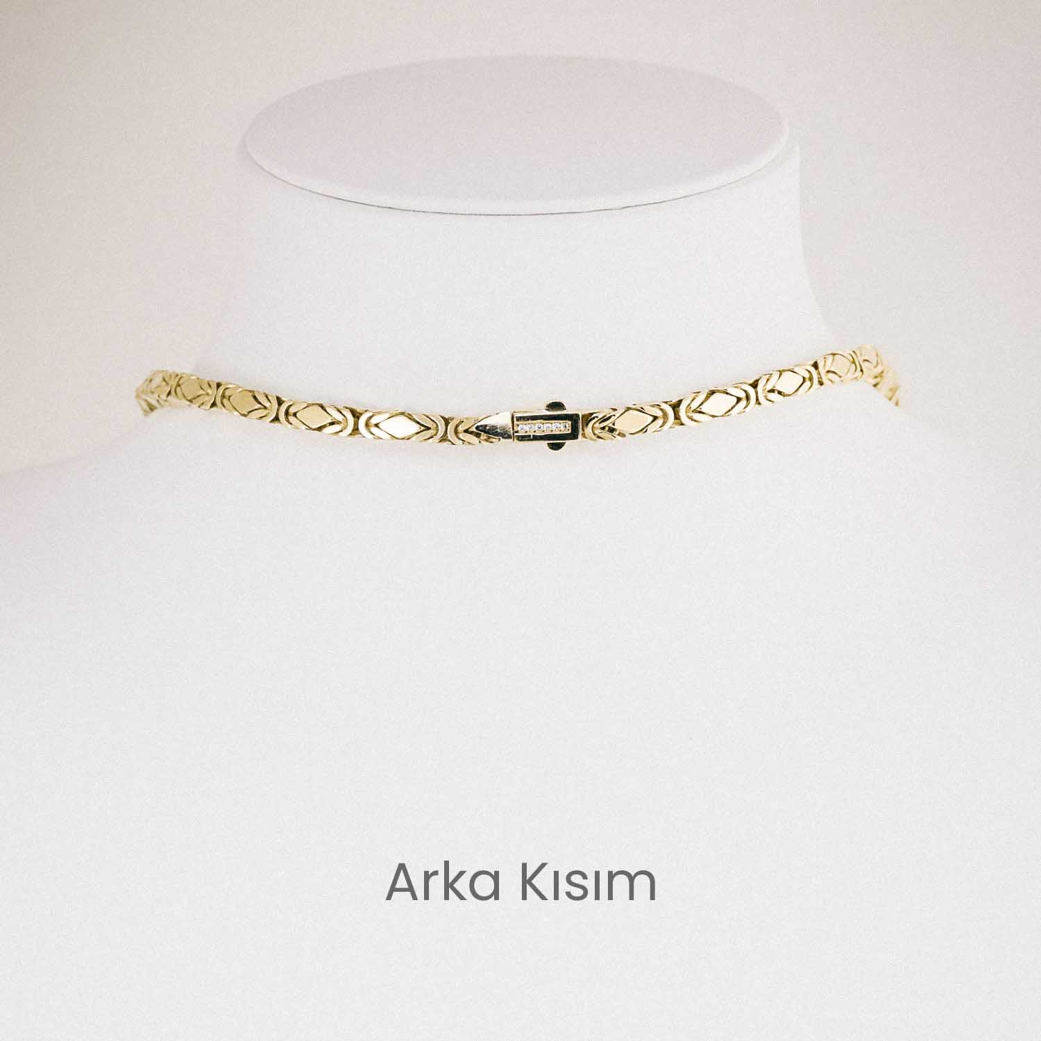 14 Ayar Klasik Kral Altın Zincir Kolye 