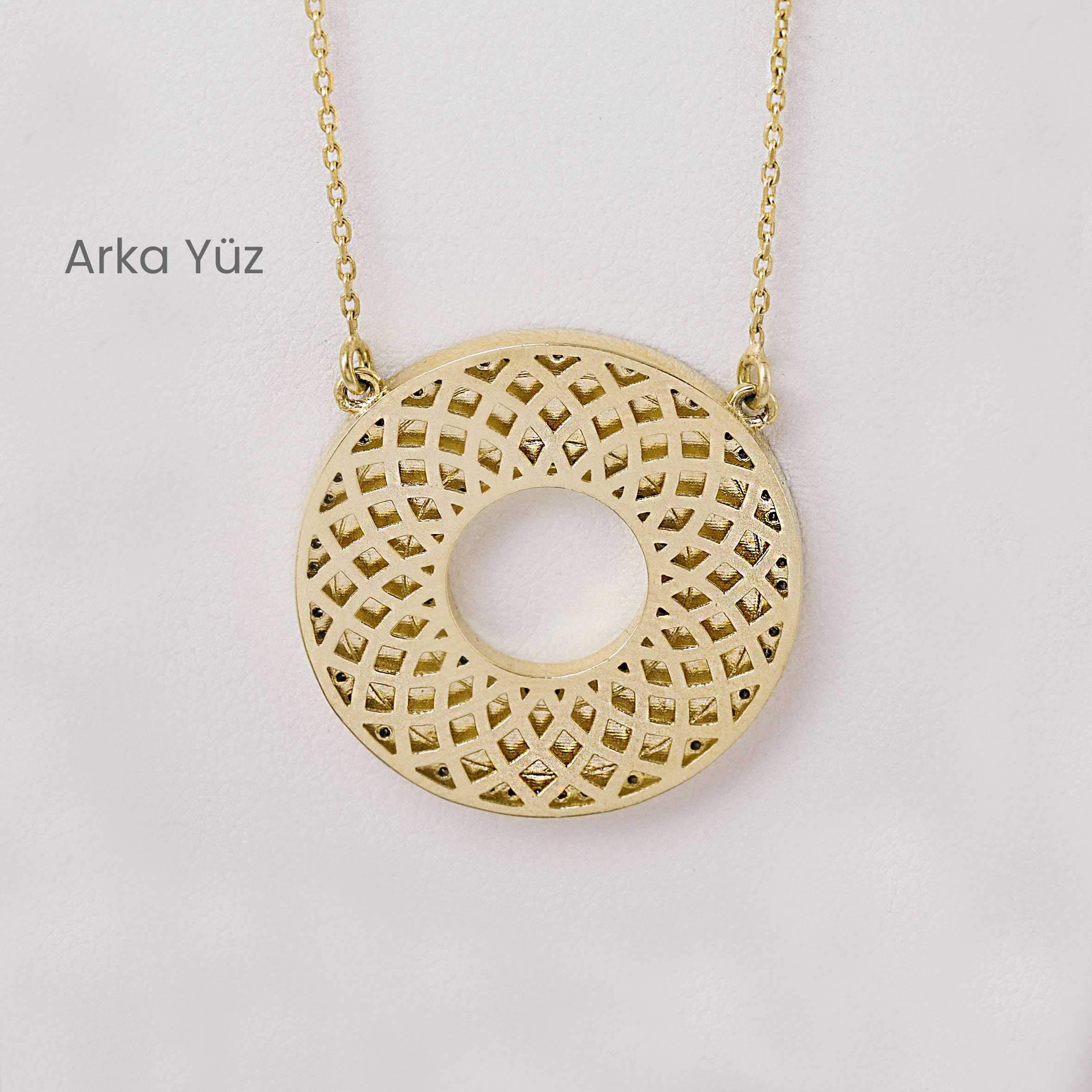 14 Ayar Mineli Roma Rakamlı Kolye