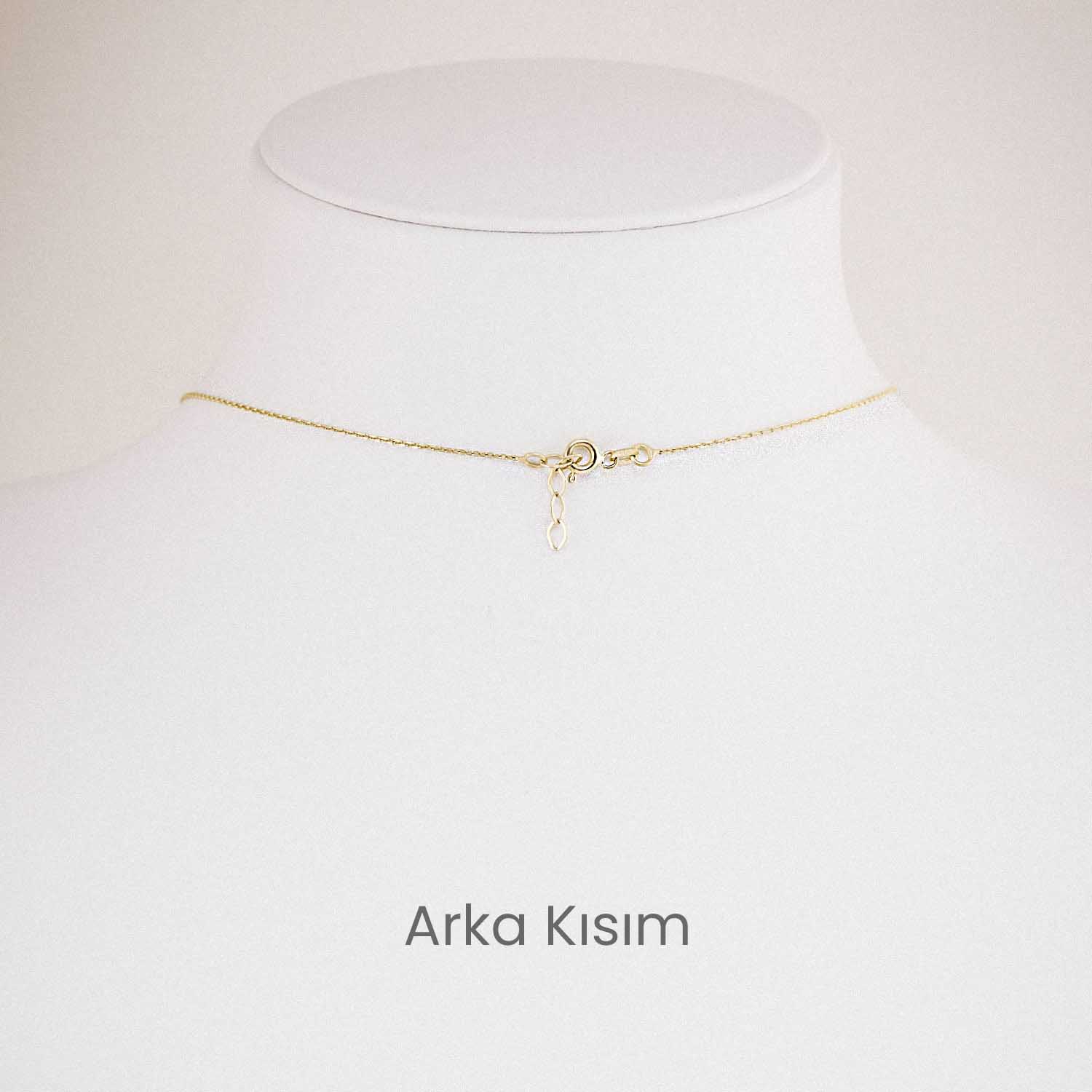 14 Ayar Mineli Roma Rakamlı Kolye