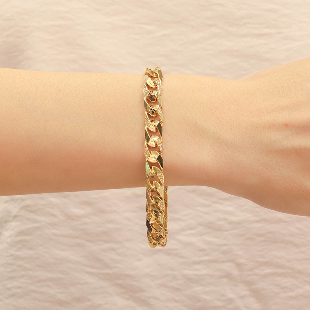 Trend Bileklik 14 Ayar Taş Detaylı Gurmet Model Altın EMA Bileklik