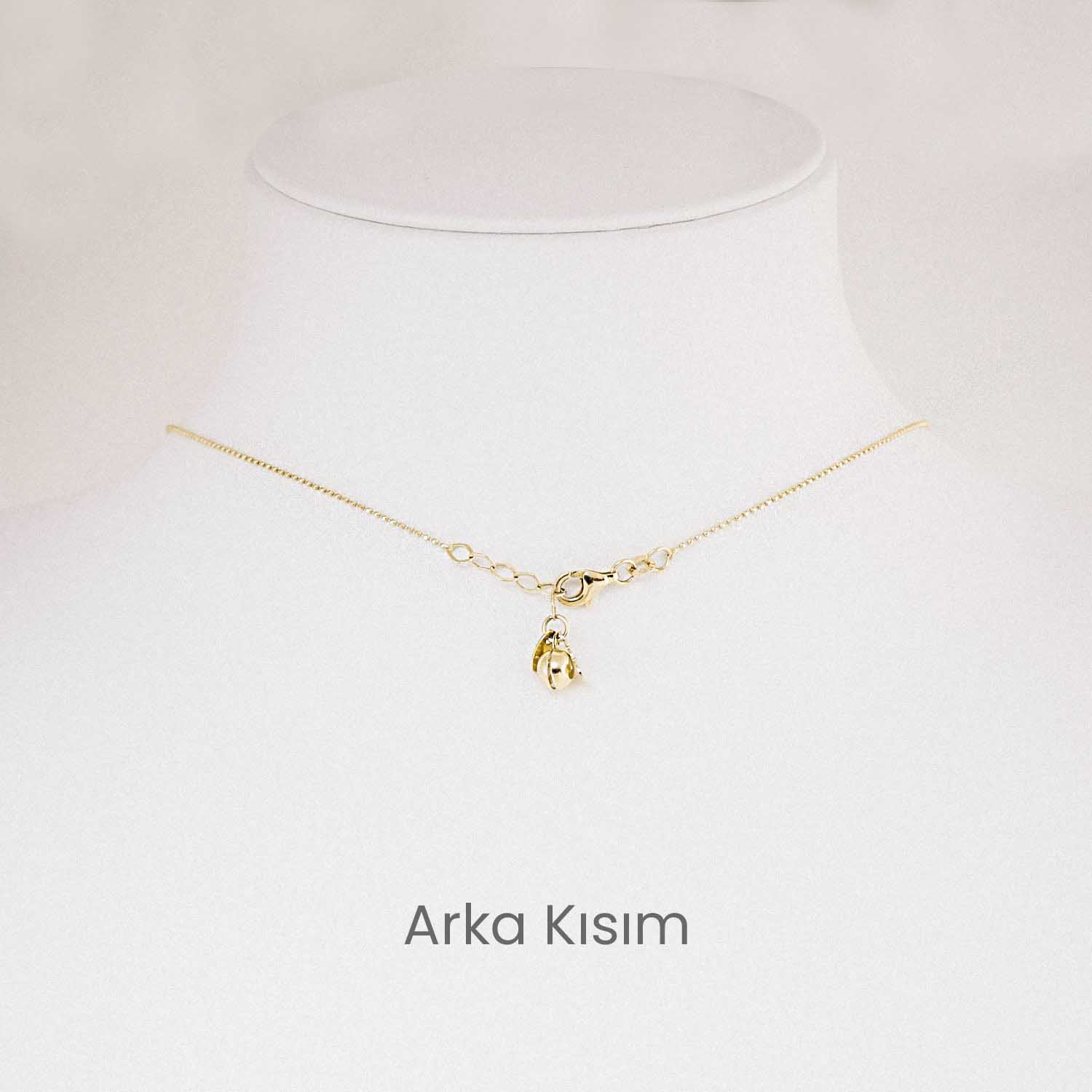 14 Ayar Üç Renk Dorika Detaylı Sallantılı Altın 