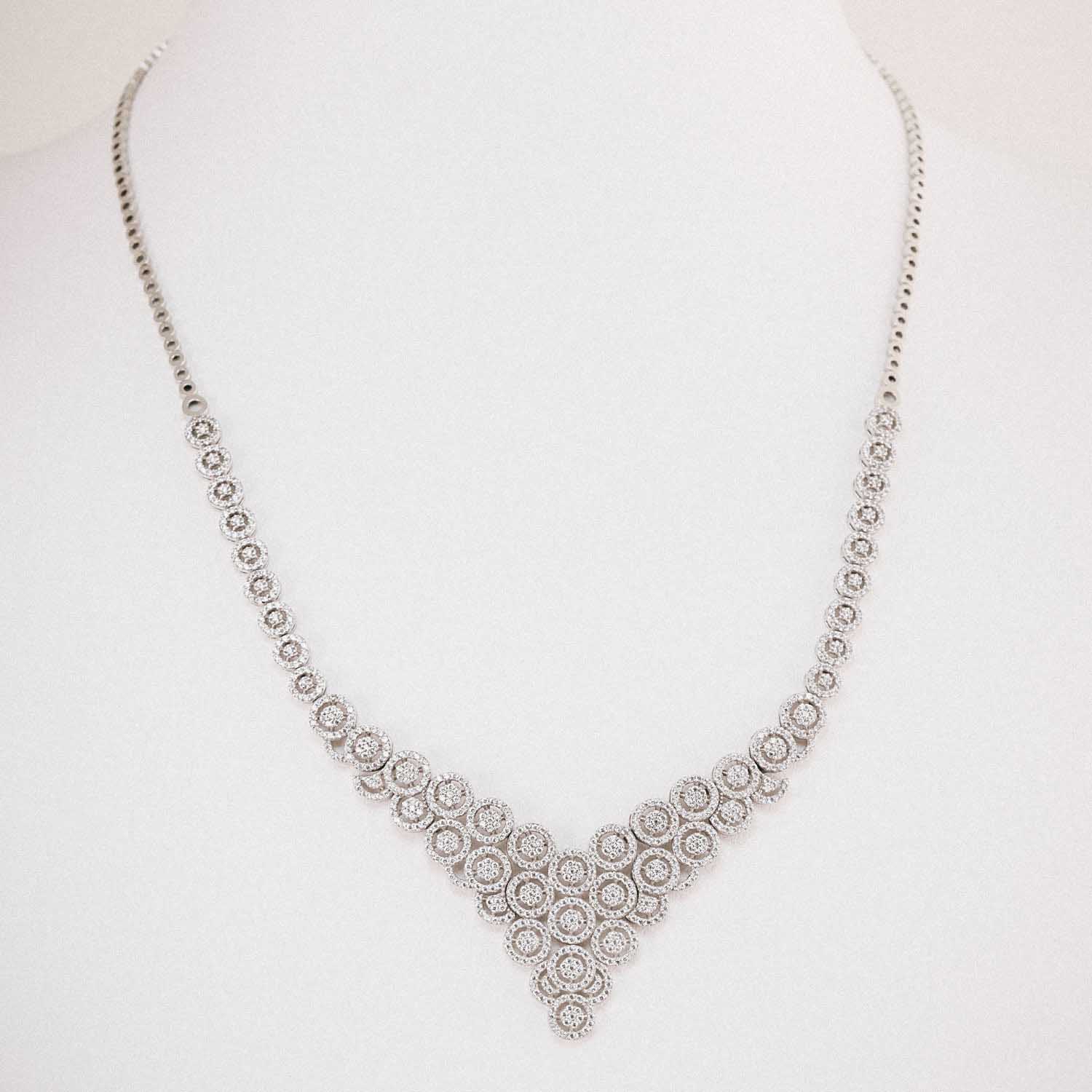 14 Ayar Zirkon Taşlı Fantezi Set Gerdanlığı