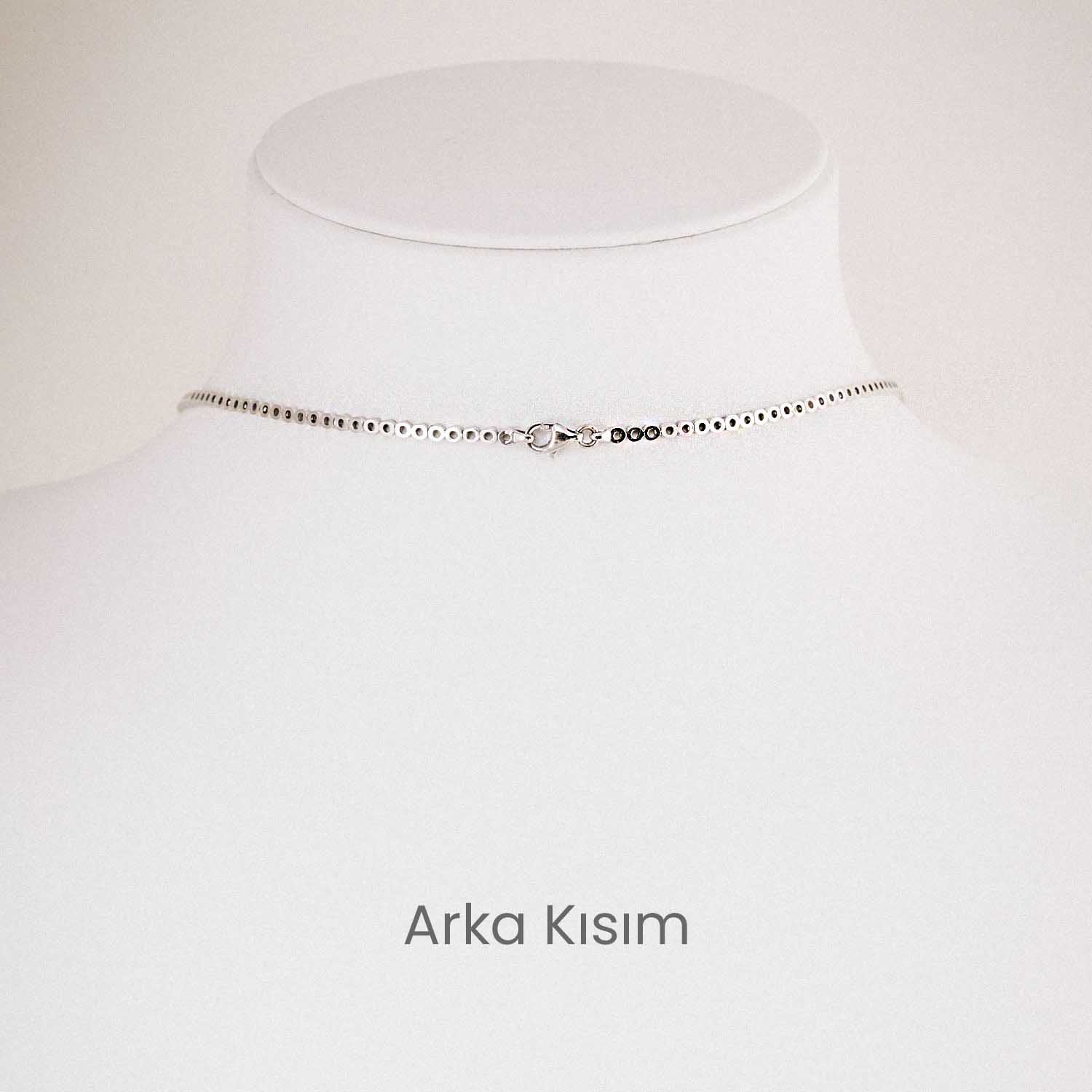 14 Ayar Zirkon Taşlı Fantezi Set Gerdanlığı