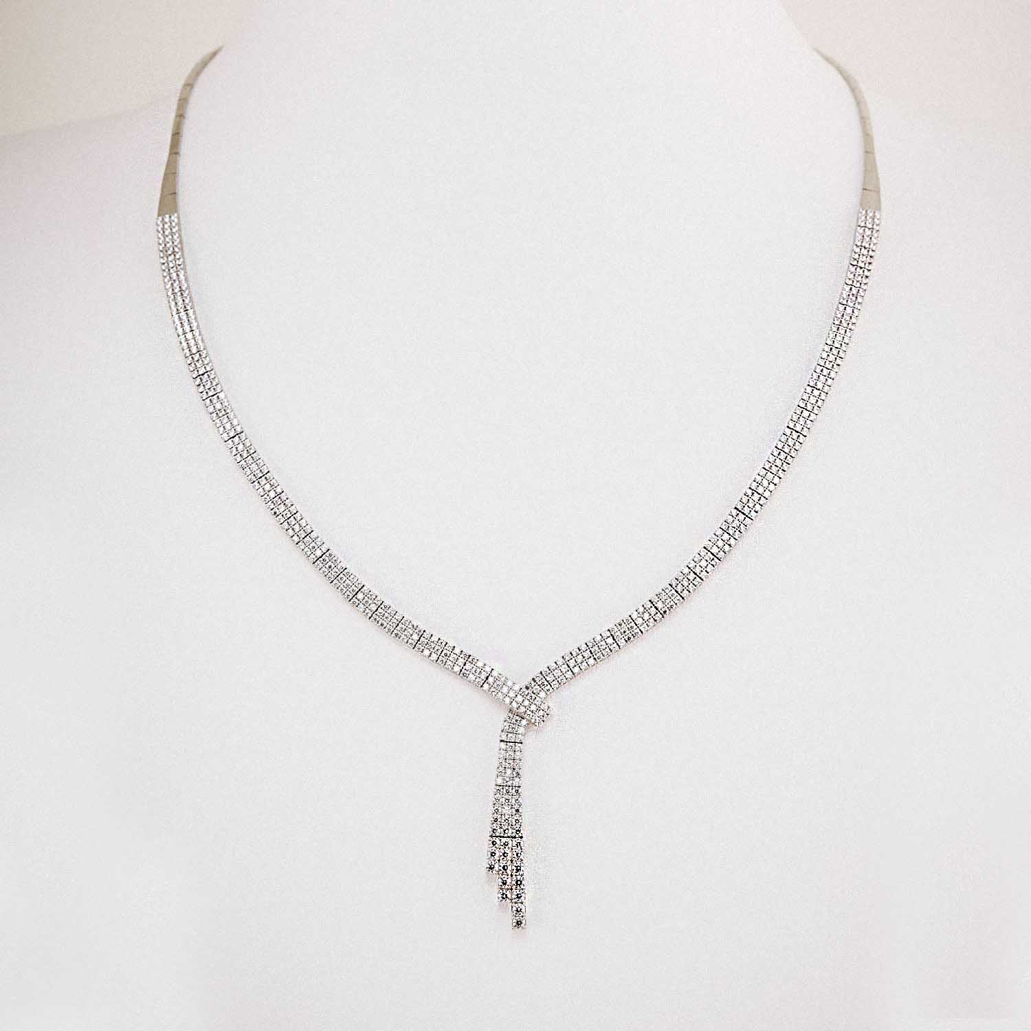 14 Ayar Zirkon Taşlı Su Yolu Set Gerdanlığı