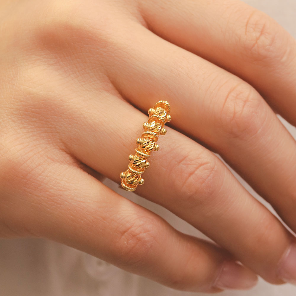 22 Ayar 5 Top Dorikalı Altın Yüzük