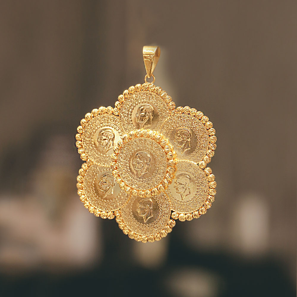 22 Ayar 7'li Çeyrek Dorikalı Altın Kolye Ucu