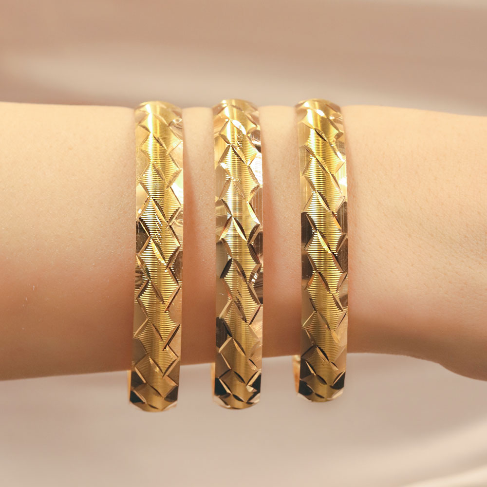 22 Ayar Altın Baklava Desenli Bilezik