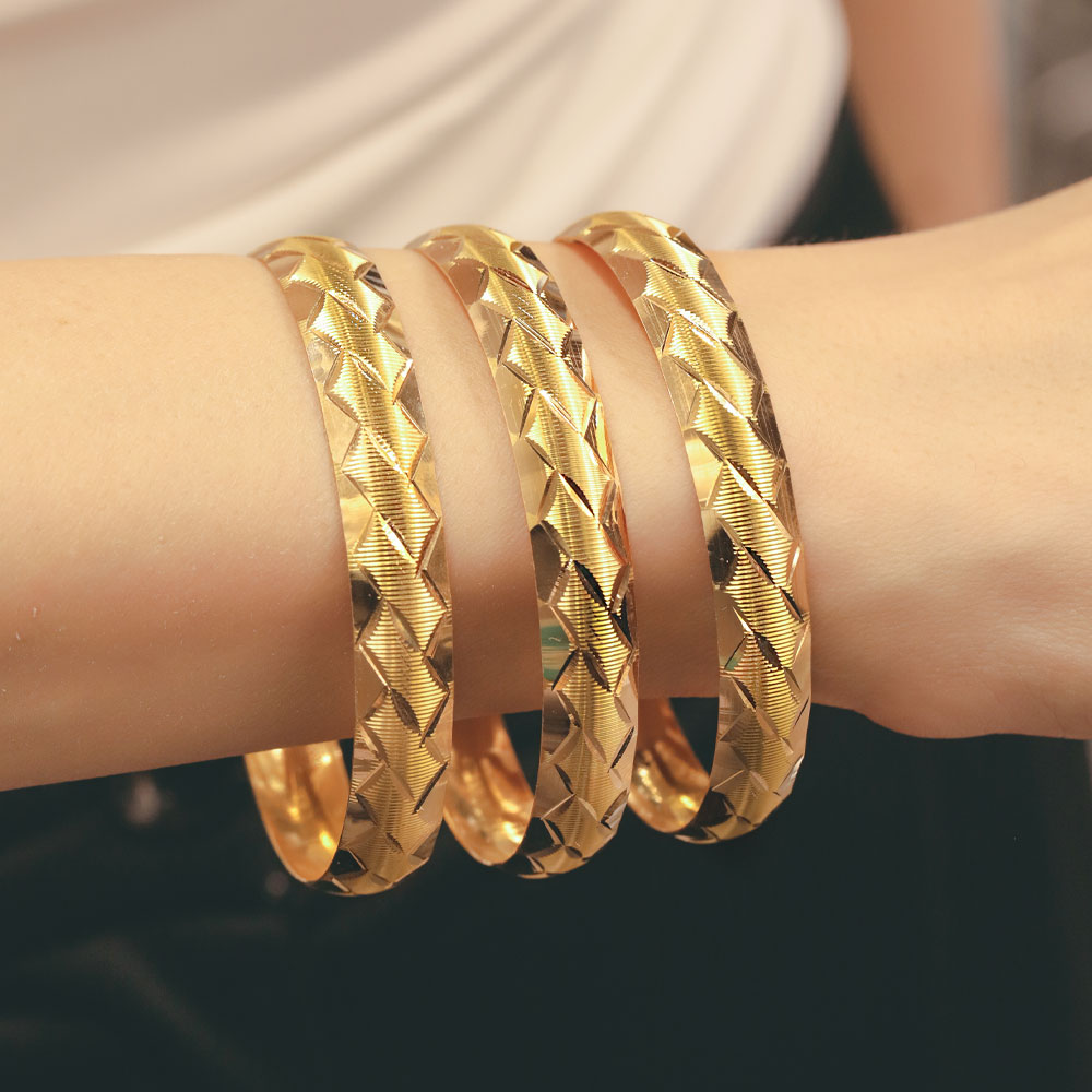 22 Ayar Altın Baklava Desenli Bilezik