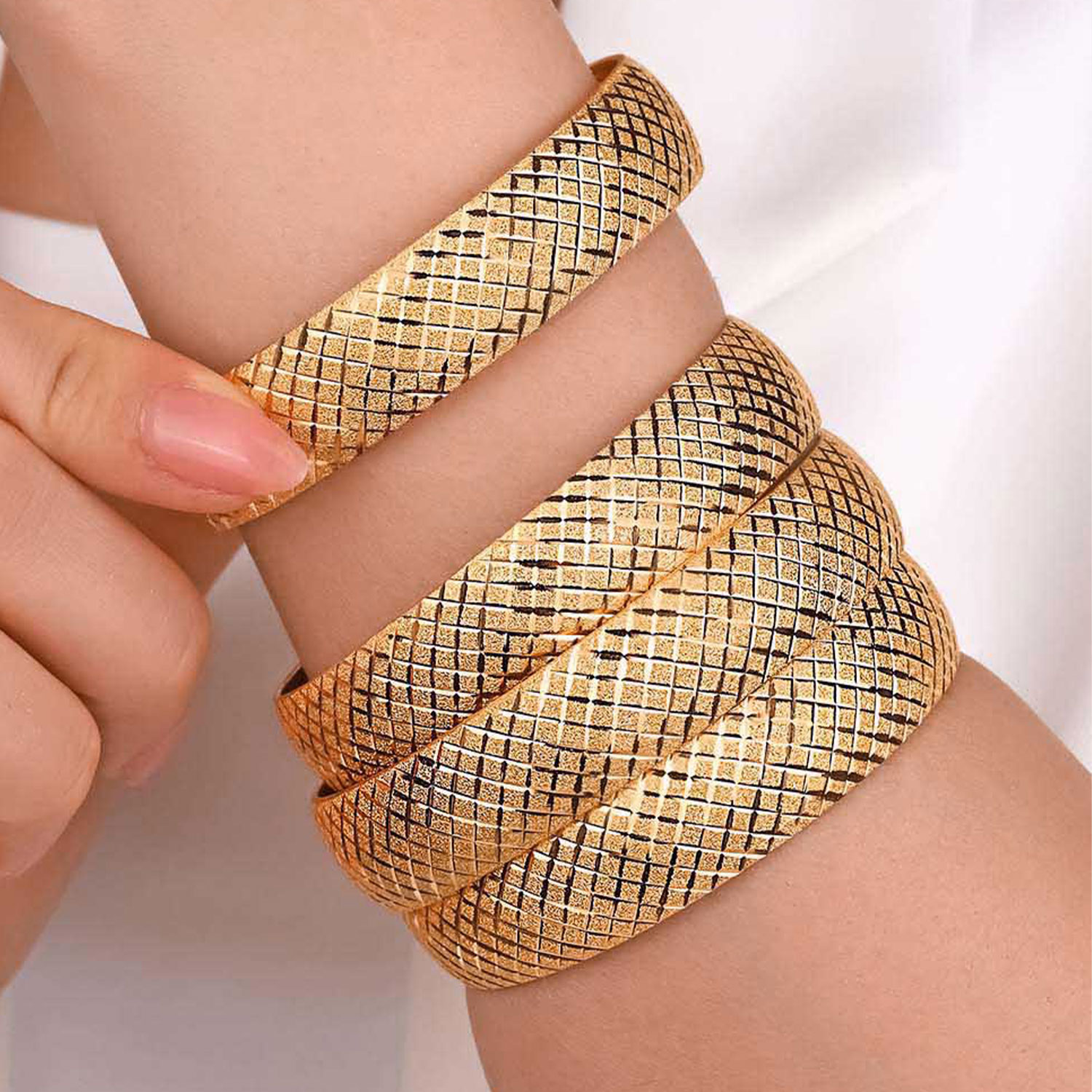 22 Ayar Altın Baklava Desenli (Yıldız) Bilezik