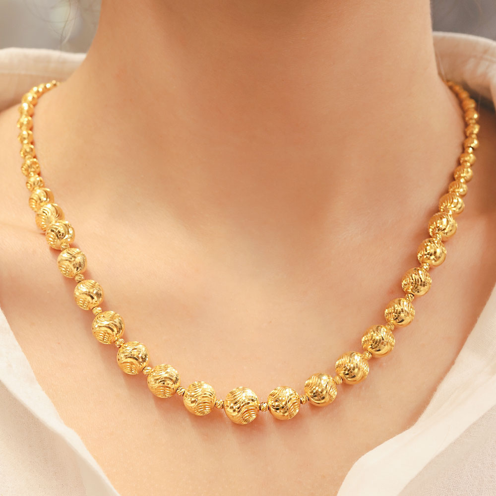 22 Ayar Altın Bombeli Top Gerdanlık