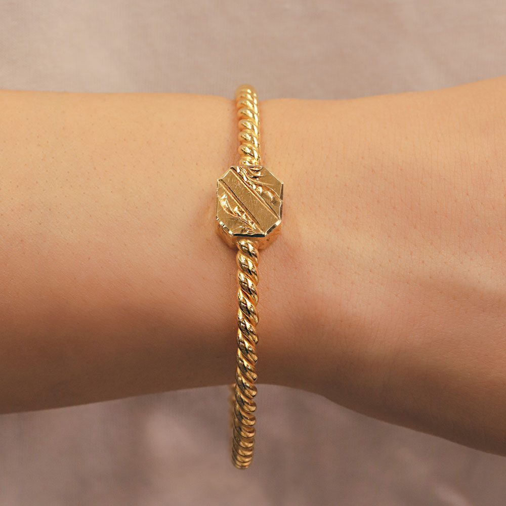 22 Ayar Altın Halat Model Kelepçe Bileklik