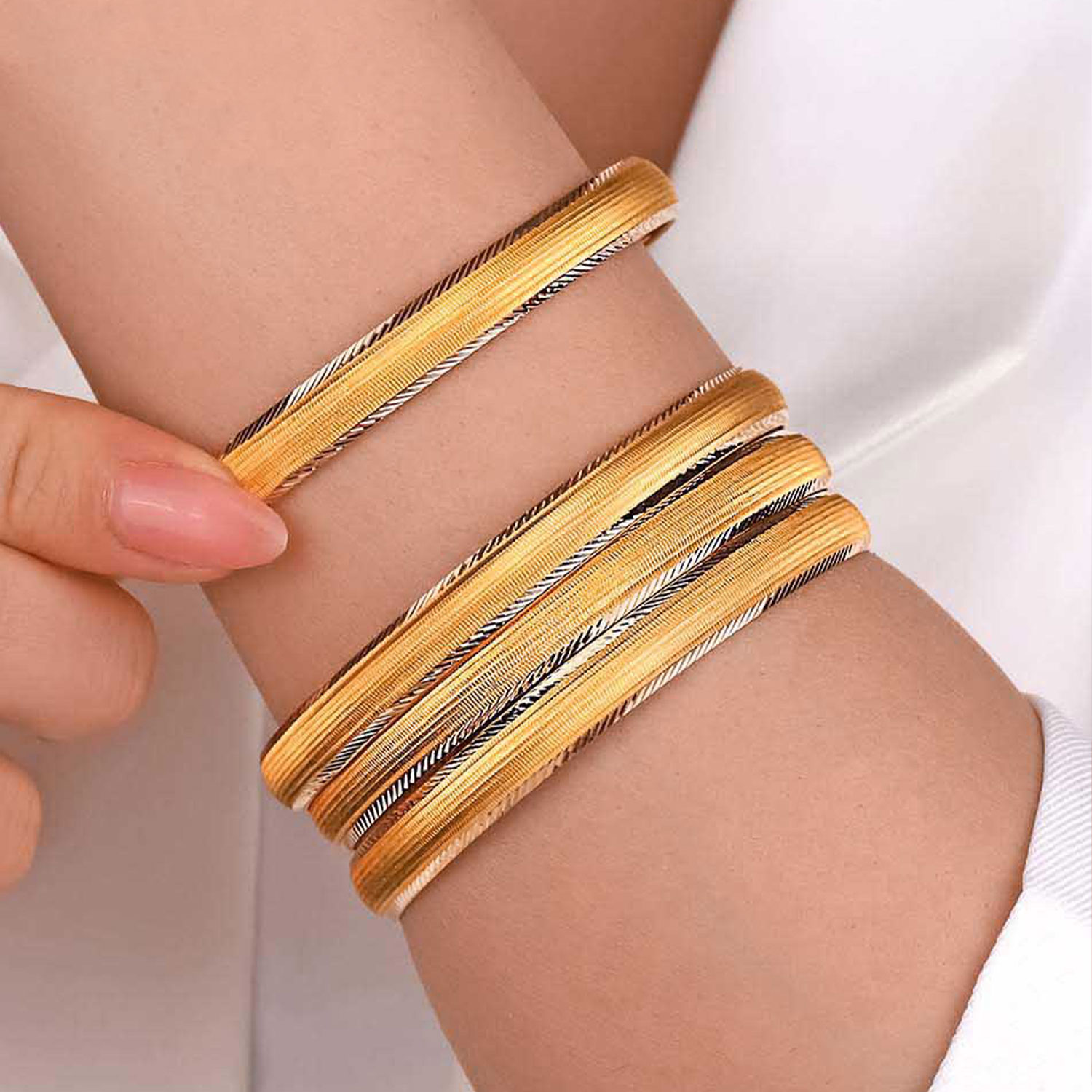 22 Ayar Altın Hasır Mat Bilezik