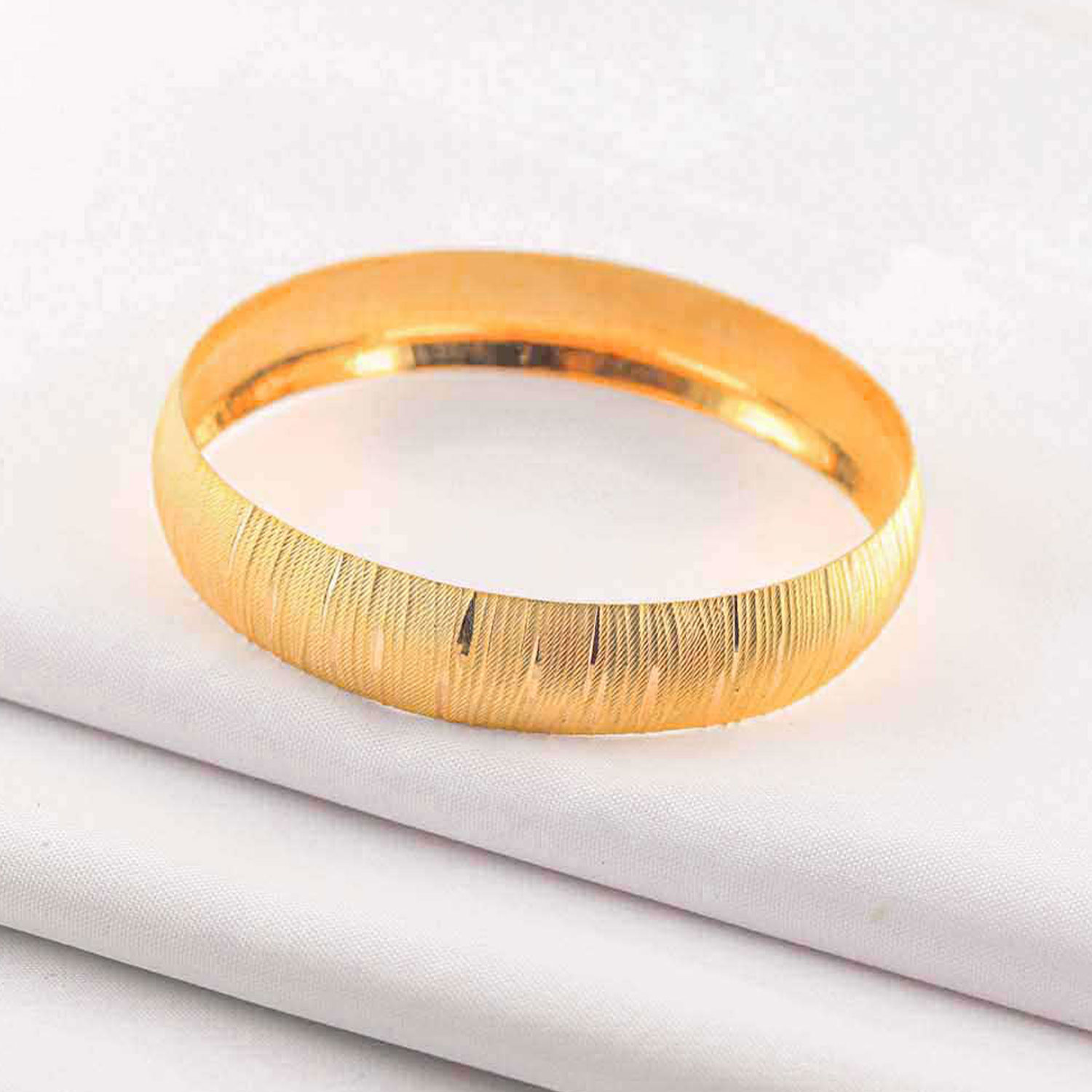 22 Ayar Altın Bilezik 22 Ayar Altın Kalemli Mat Bilezik