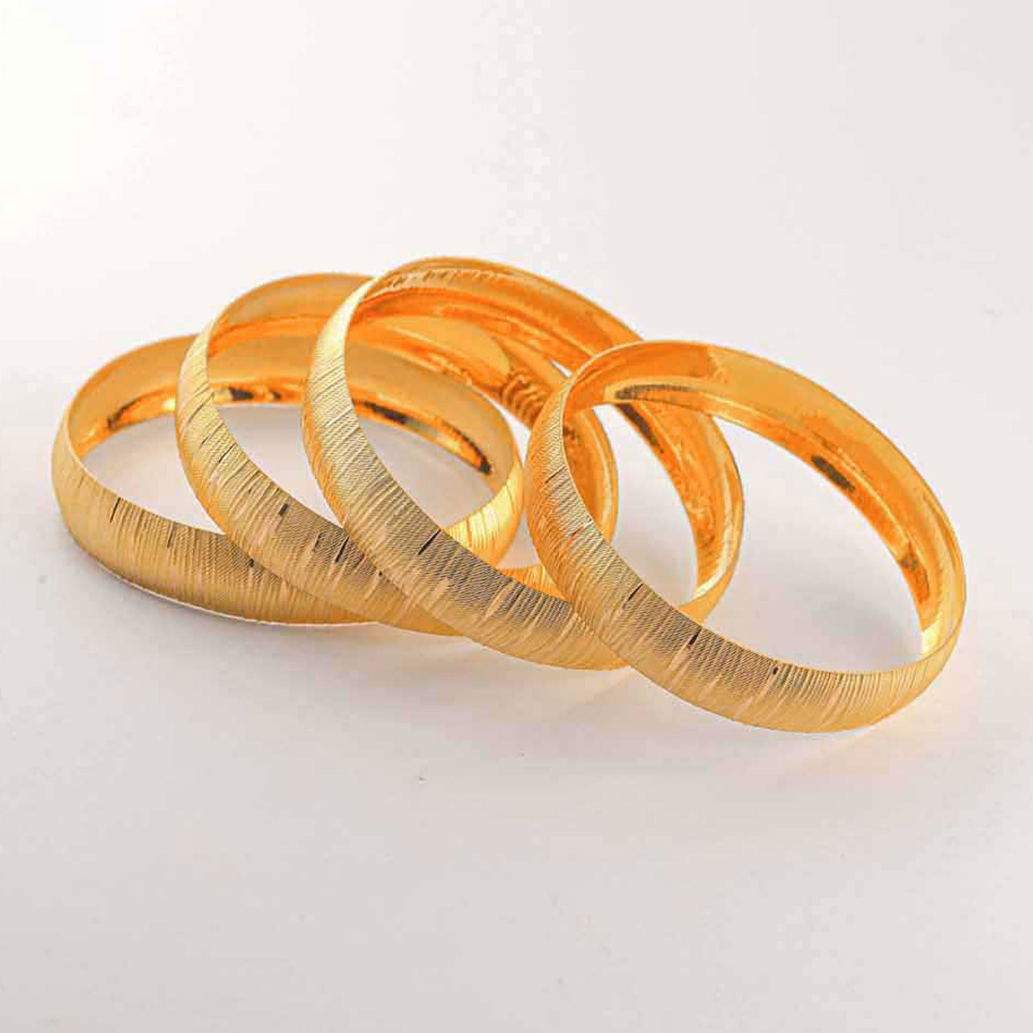 22 Ayar Altın Bilezik 22 Ayar Altın Kalemli Mat Bilezik