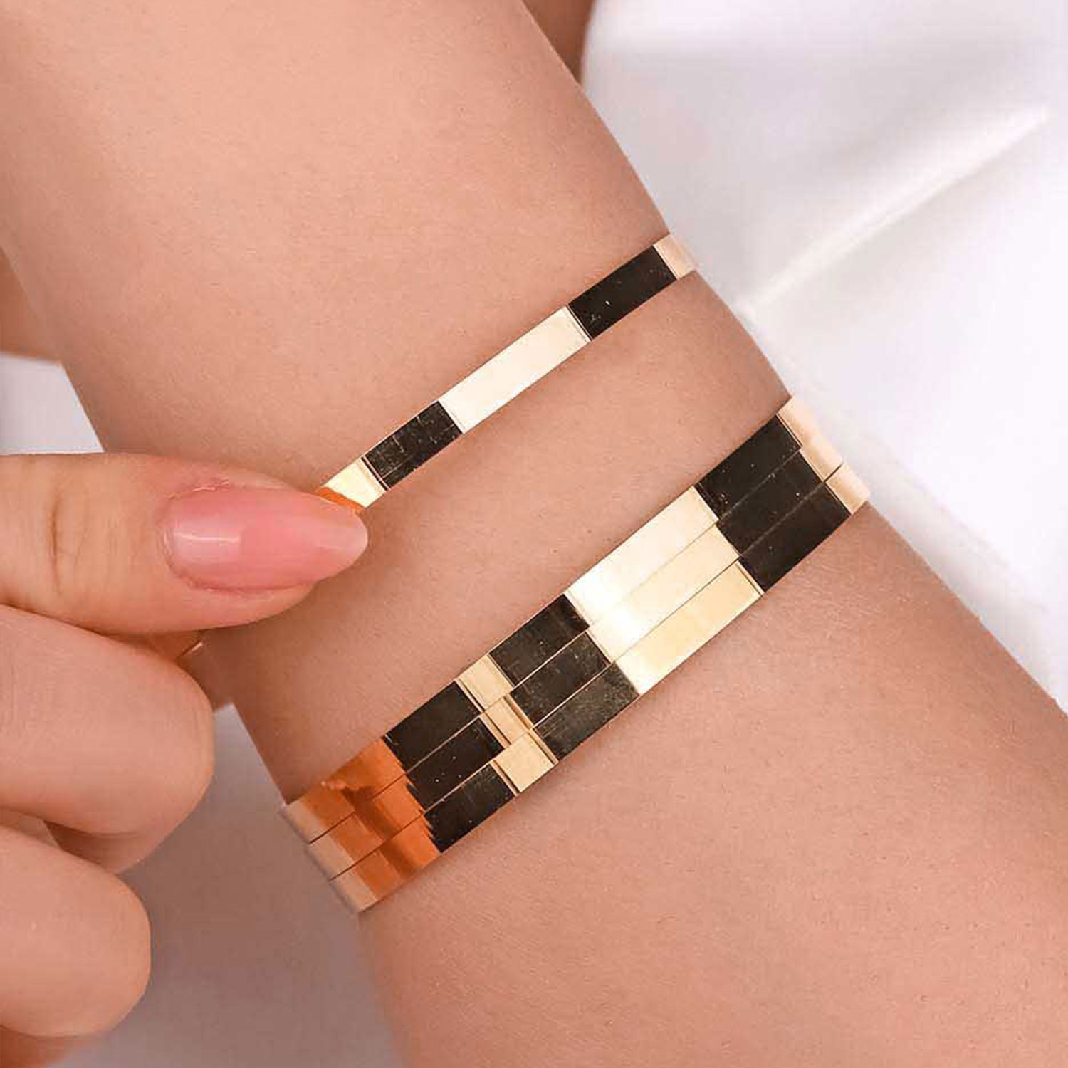 22 Ayar Altın Kibrit Çöpü Bilezik