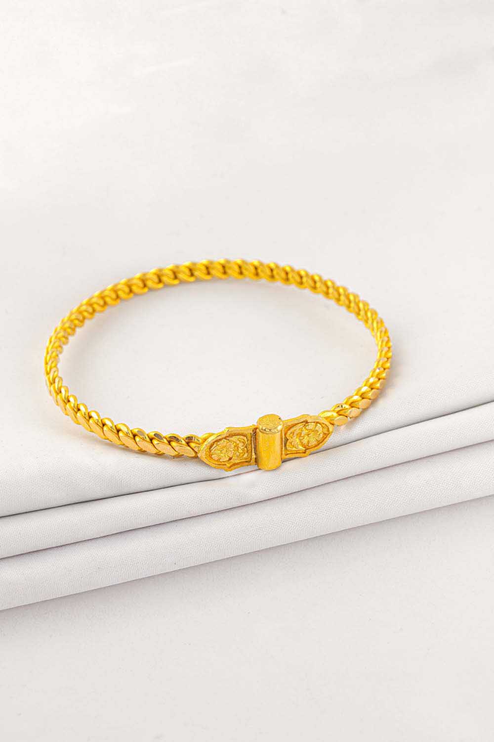 22 Ayar Altın Kilitli Mersin Burma Bilezik