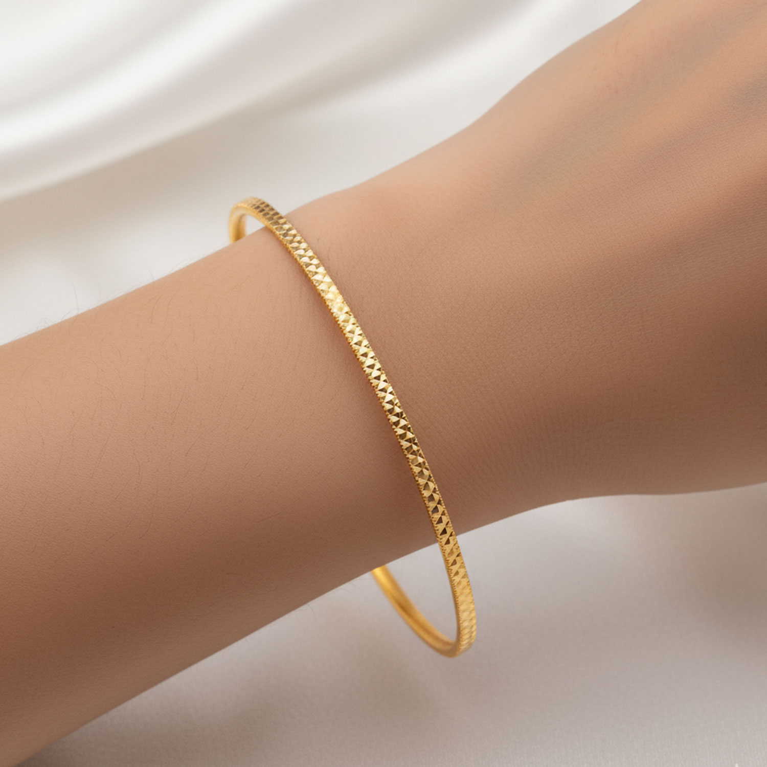 22 Ayar Altın Kristal Ajda Bilezik