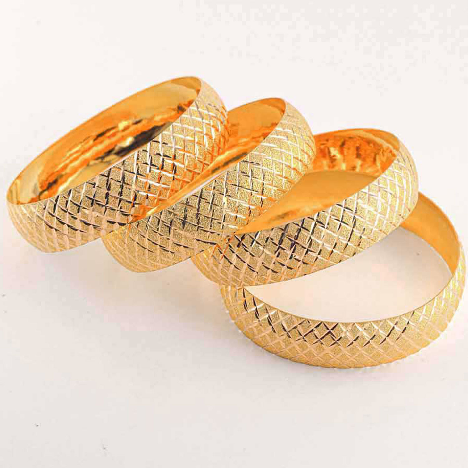 22 Ayar Altın Bilezik 22 Ayar Altın Lazerli Kristal Baklava Bilezik