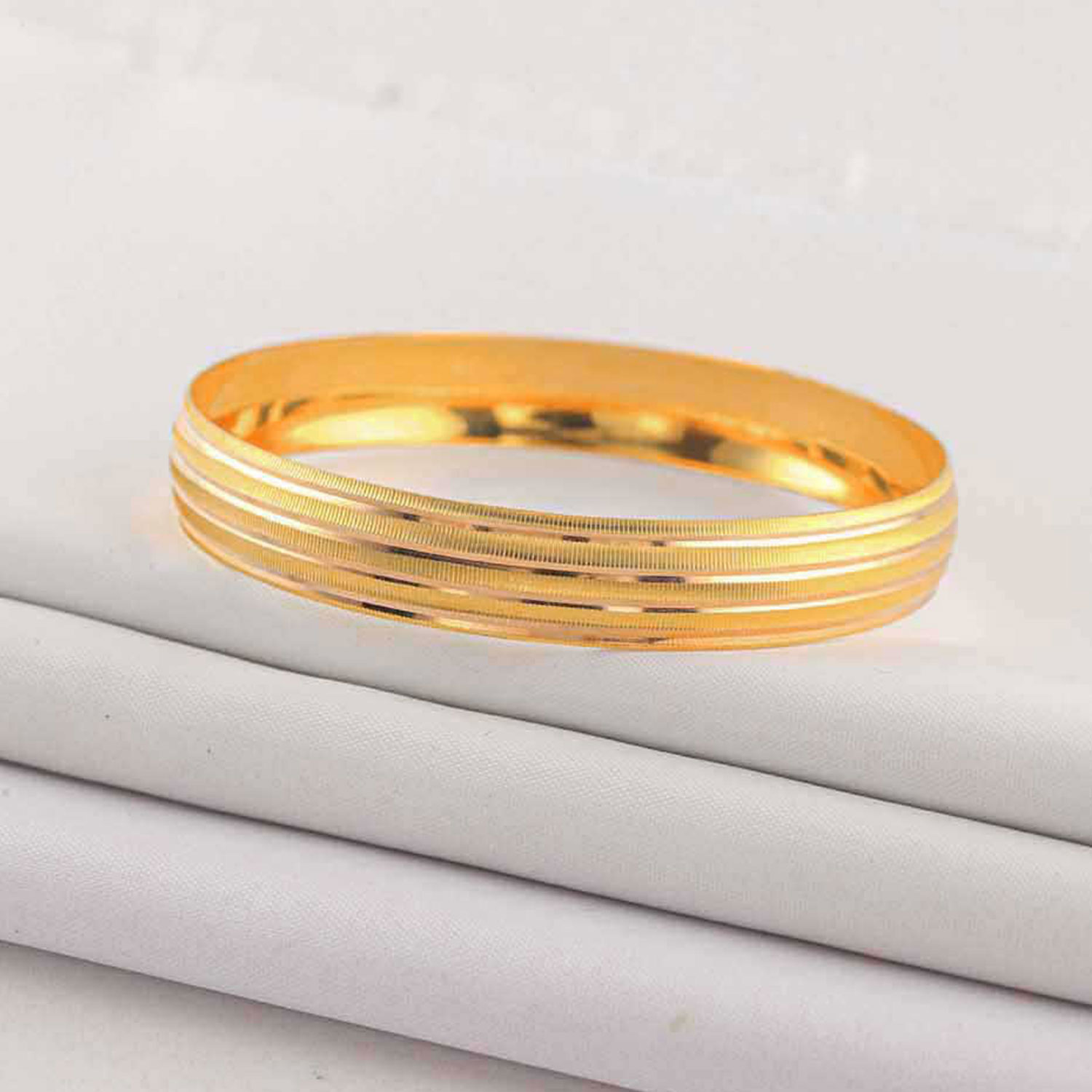 22 Ayar Altın Oluklu Bilezik