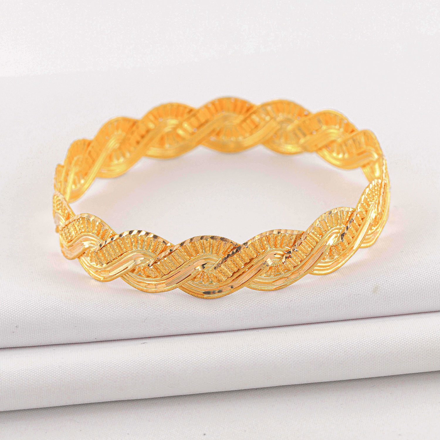 22 Ayar Altın Saç Örgü Bilezik