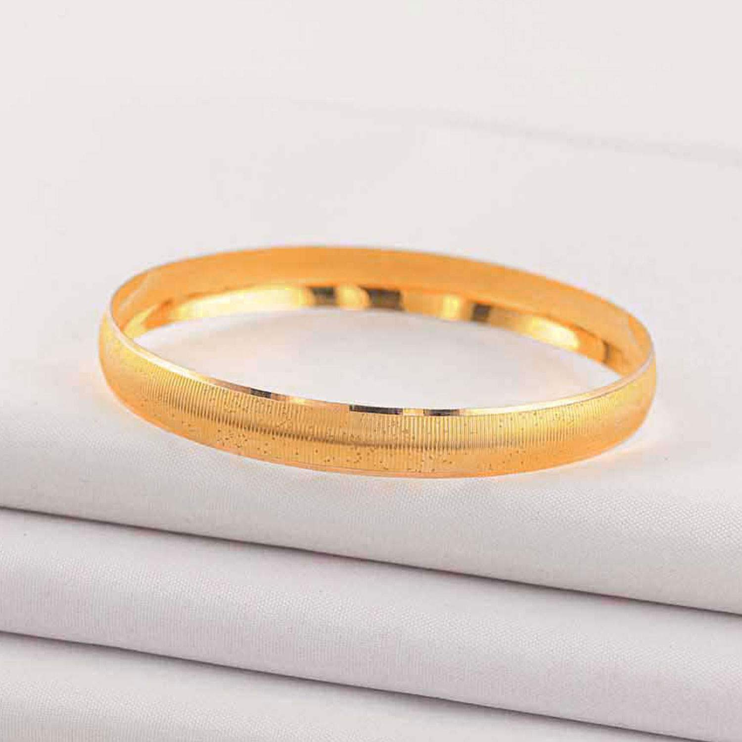 22 Ayar Altın Simli Mat Bilezik