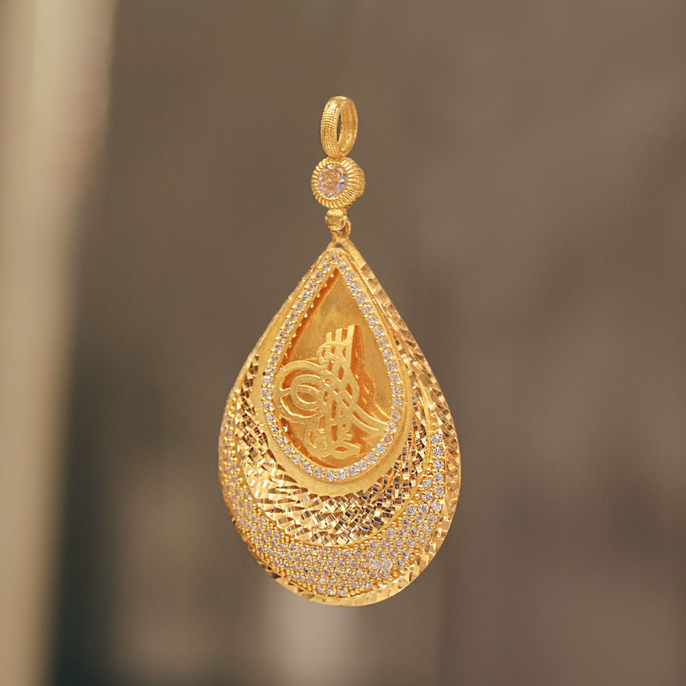 22 Ayar Altın Tuğra Madalyon Kolye