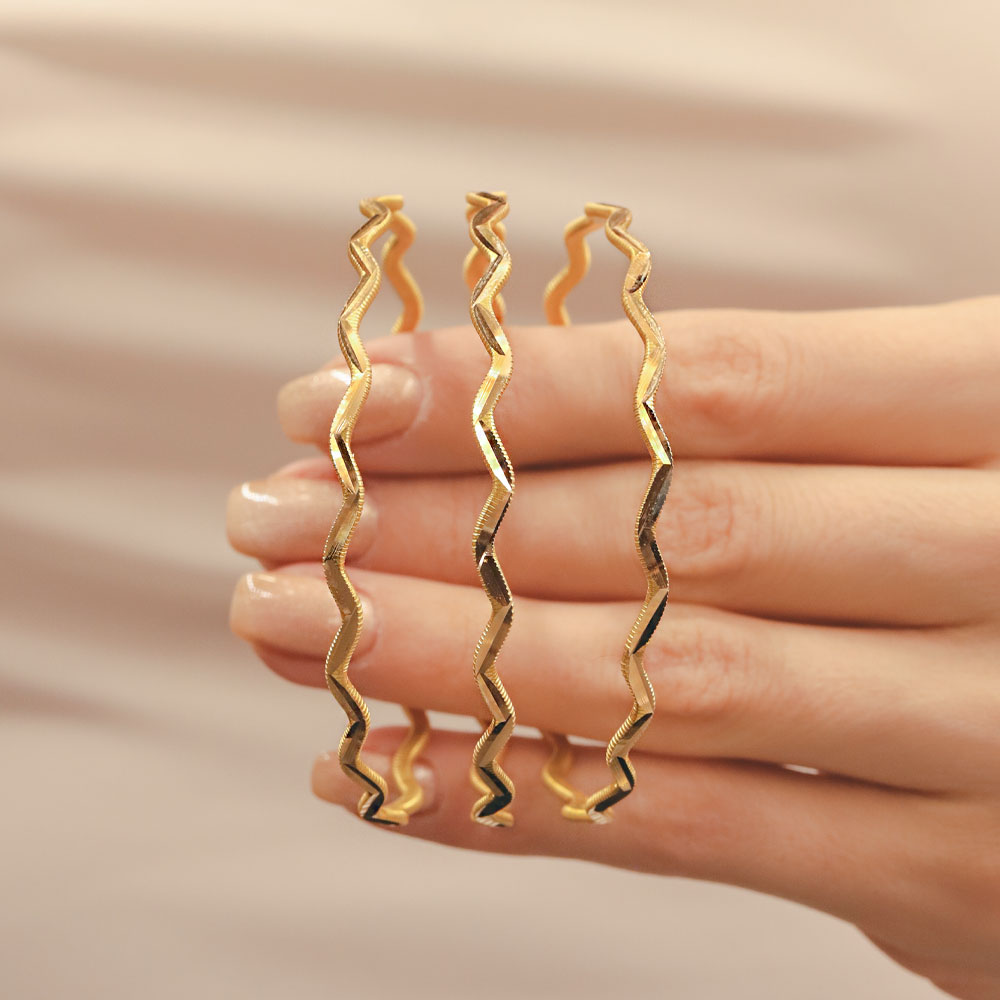 22 Ayar Altın Zikzak Bilezik