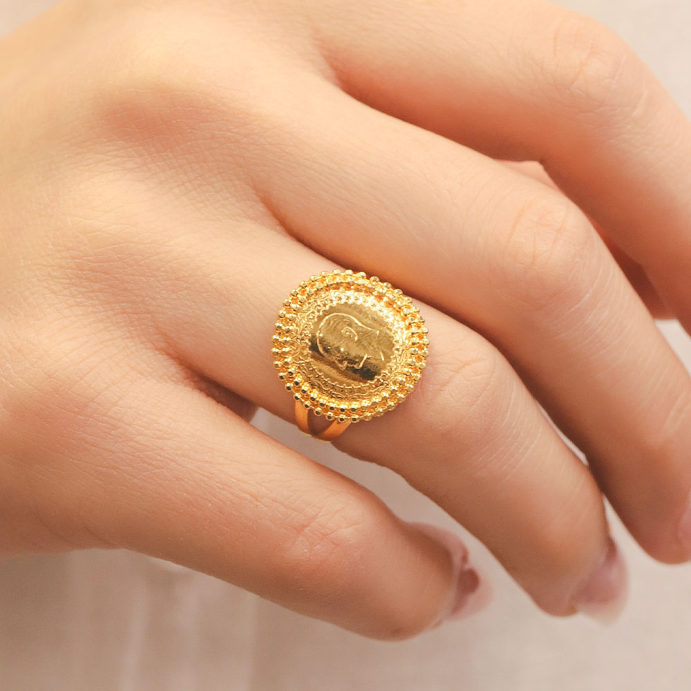 22 Ayar Çeyrek Altın Fantezi Klasik Yüzük