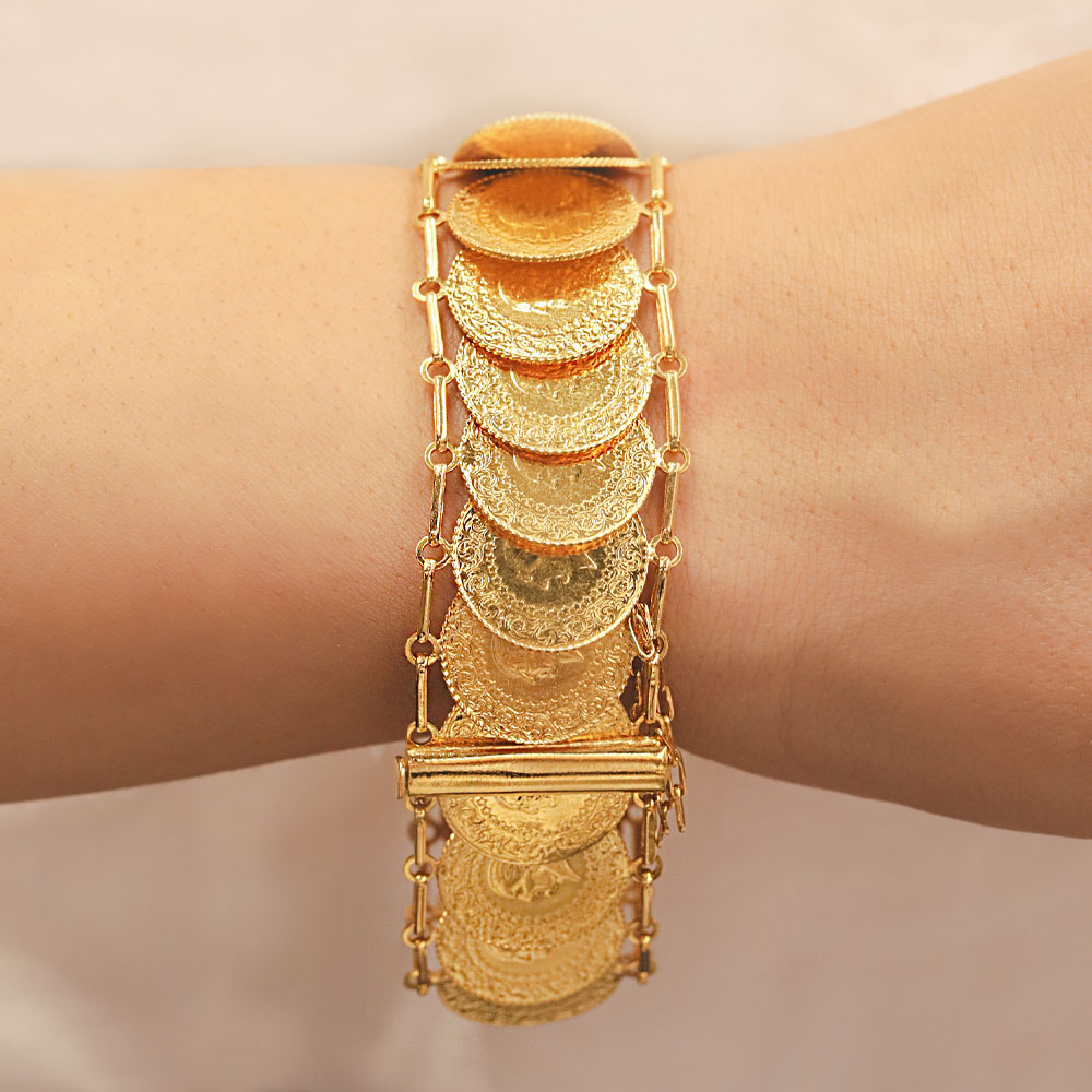 22 Ayar Çeyrek Altınlı Kaykay Bileklik