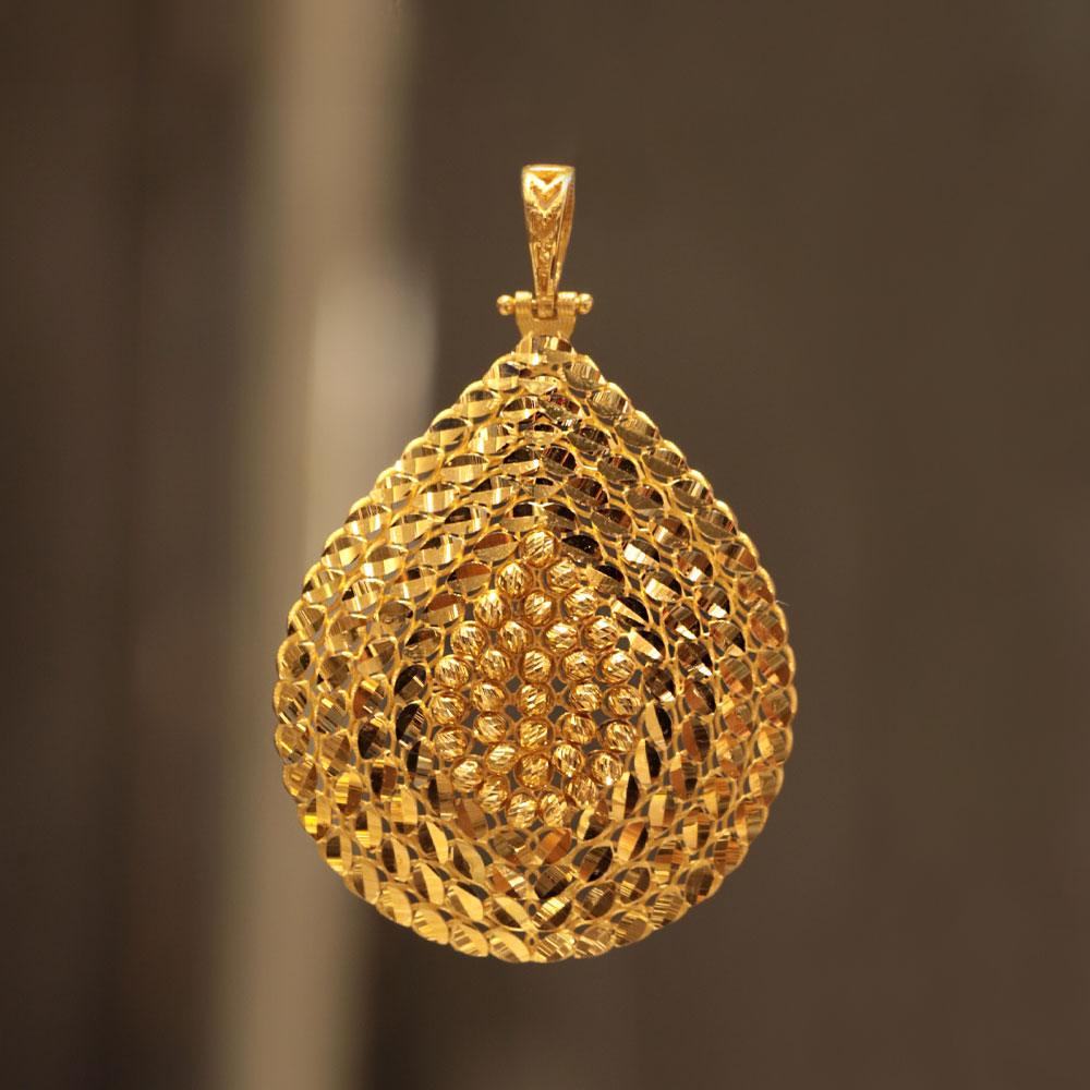 22 Ayar Dorika Toplu Damla Form Kolye Ucu