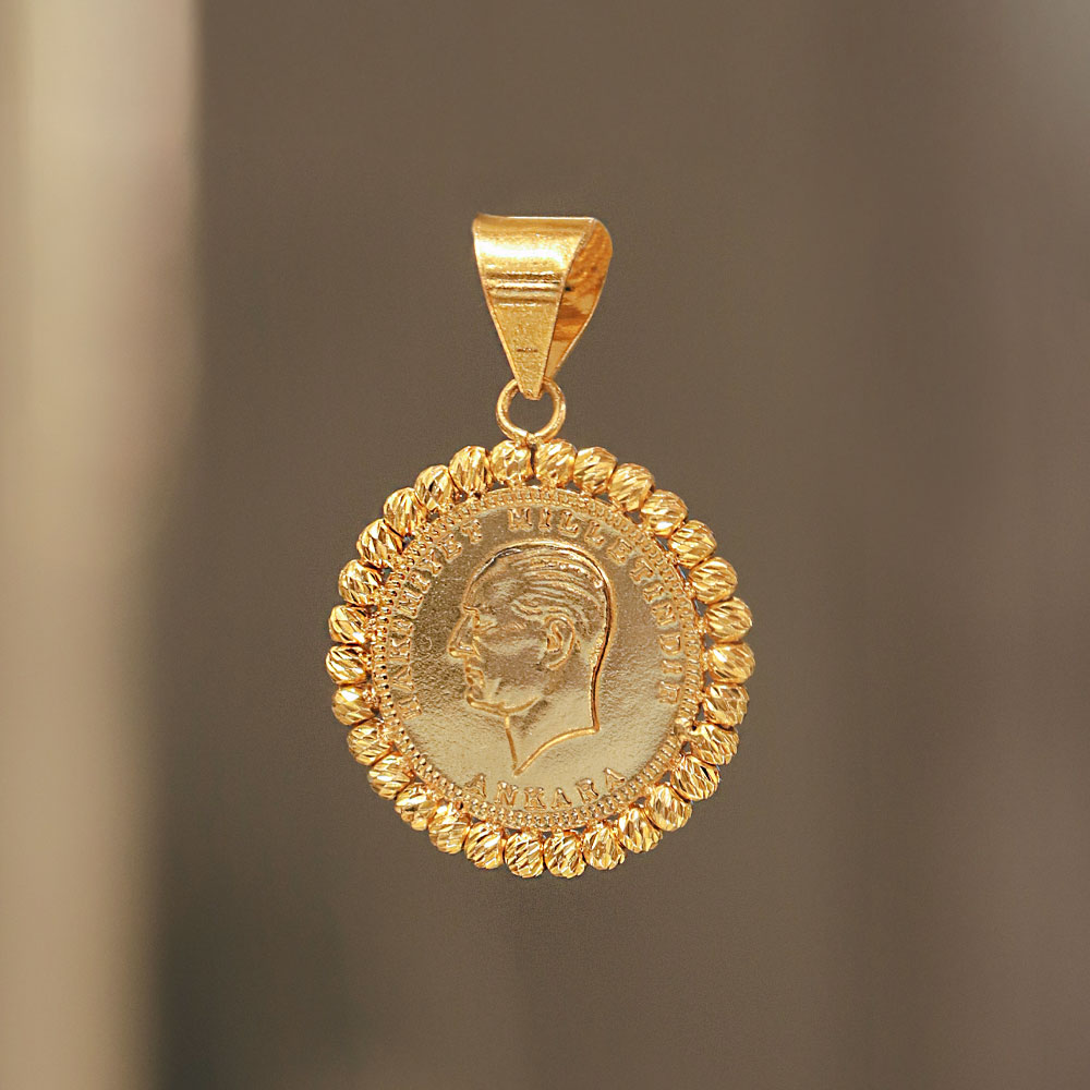 22 Ayar Dorikalı Ata Yarım Kolye Ucu